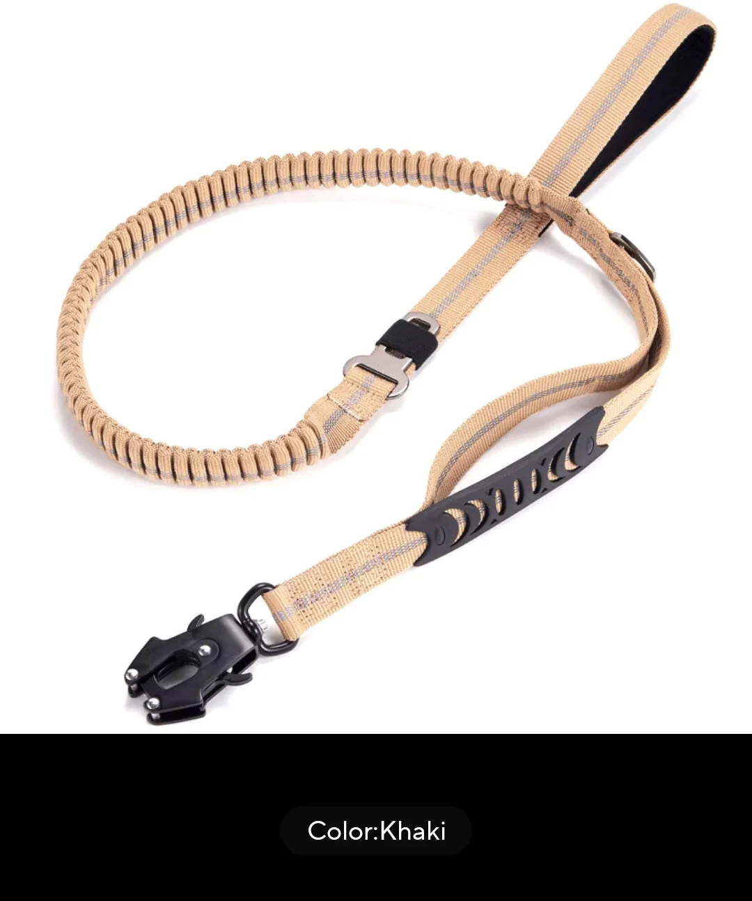 Heavy duty tactical bungee leash shock absorbing reflective, no pull. - Image 7