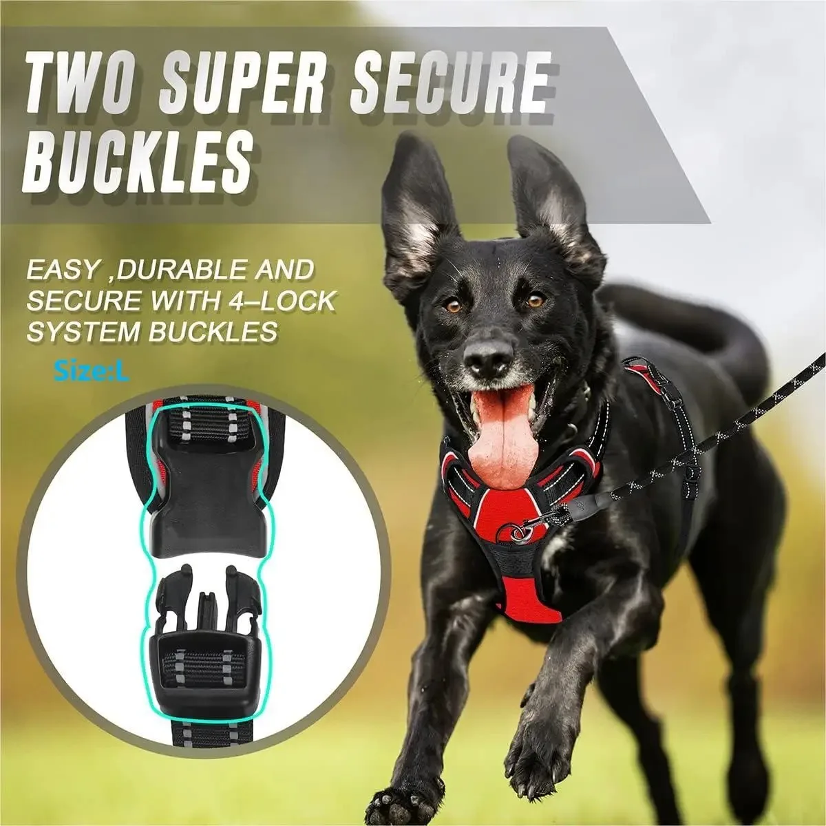 Heavy Duty Tactical Dog Harness with Handle - Image 2
