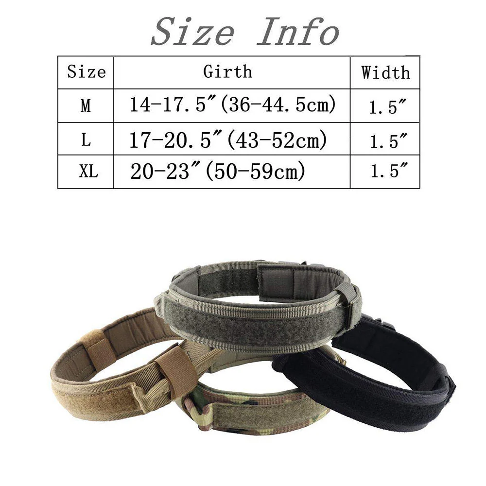 Heavy Duty Tactical Military Dog Collar - Image 2