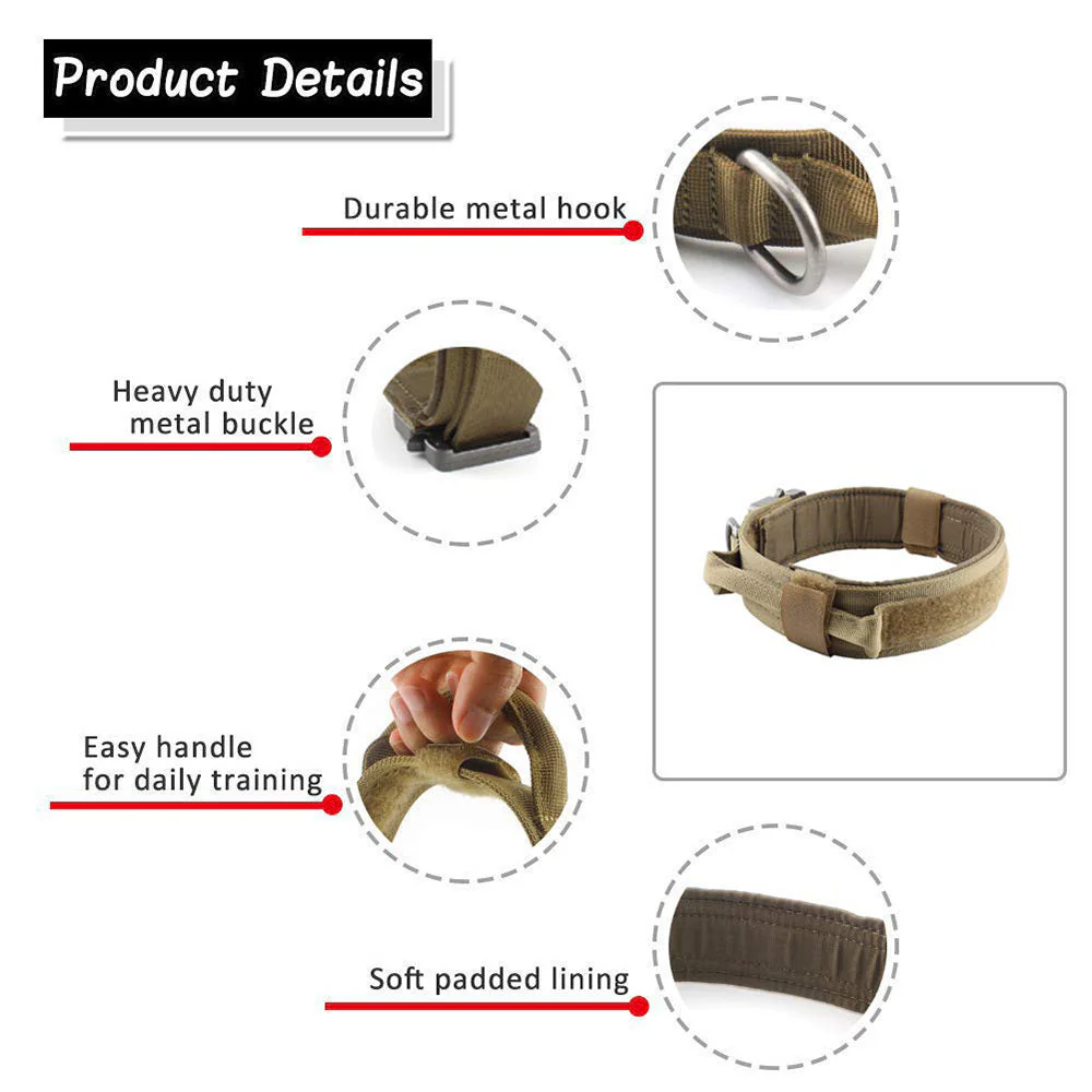 Heavy Duty Tactical Military Dog Collar - Image 4