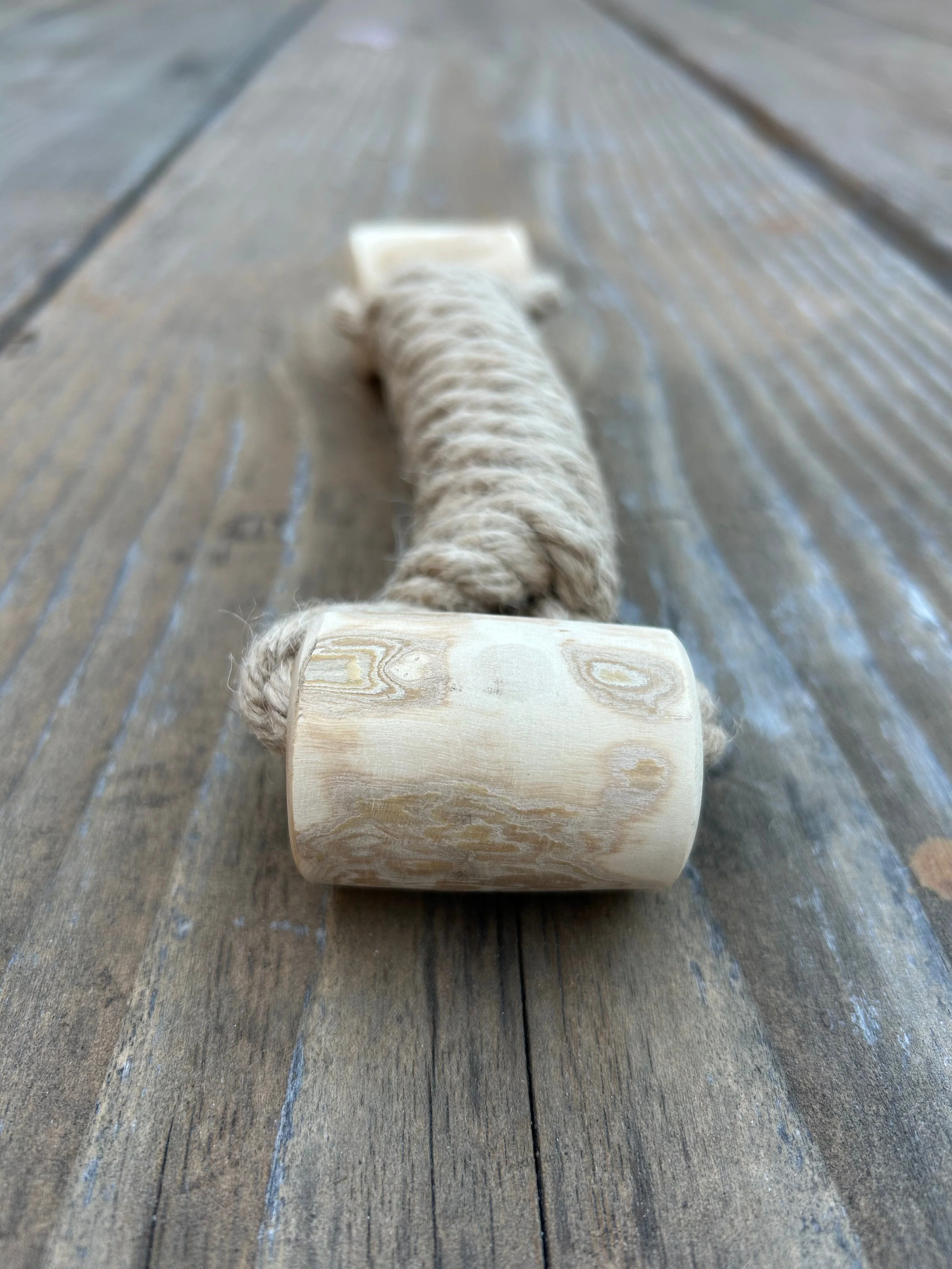 hemp rope + coffee wood toy - Image 3