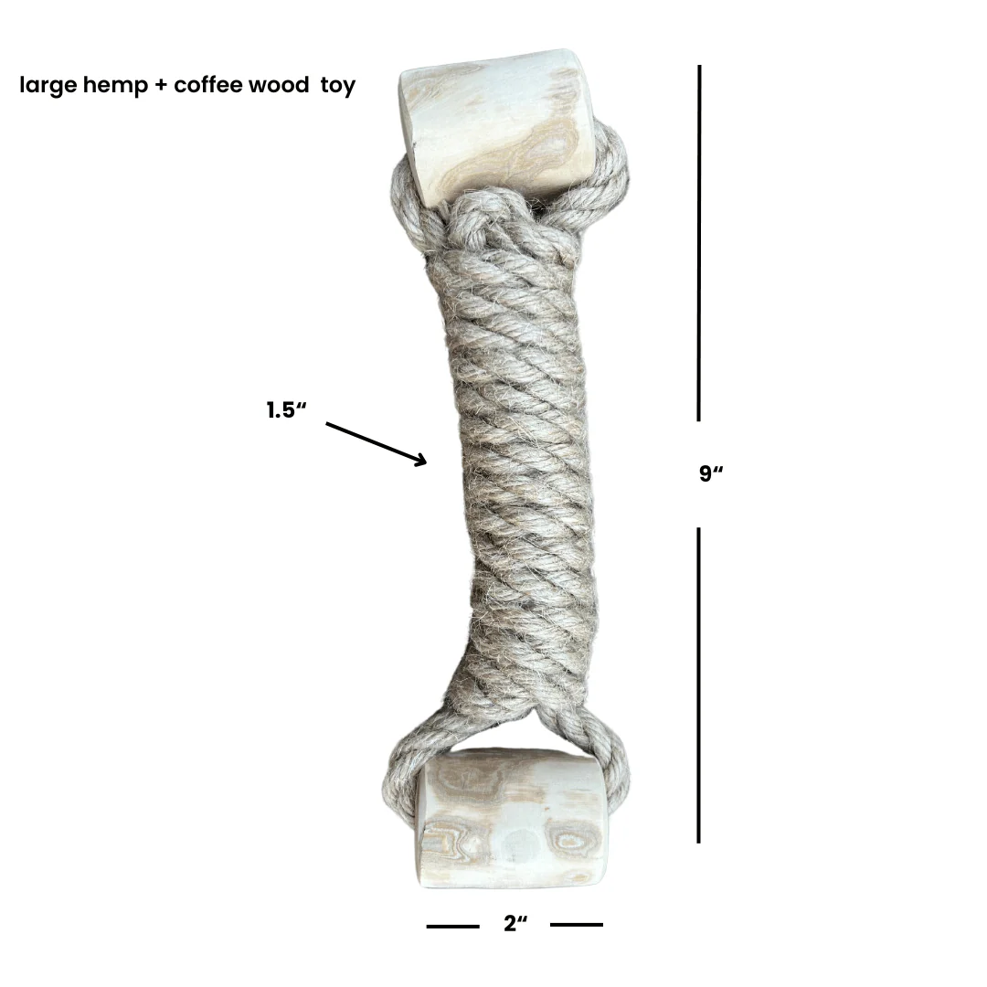 hemp rope + coffee wood toy - Image 6