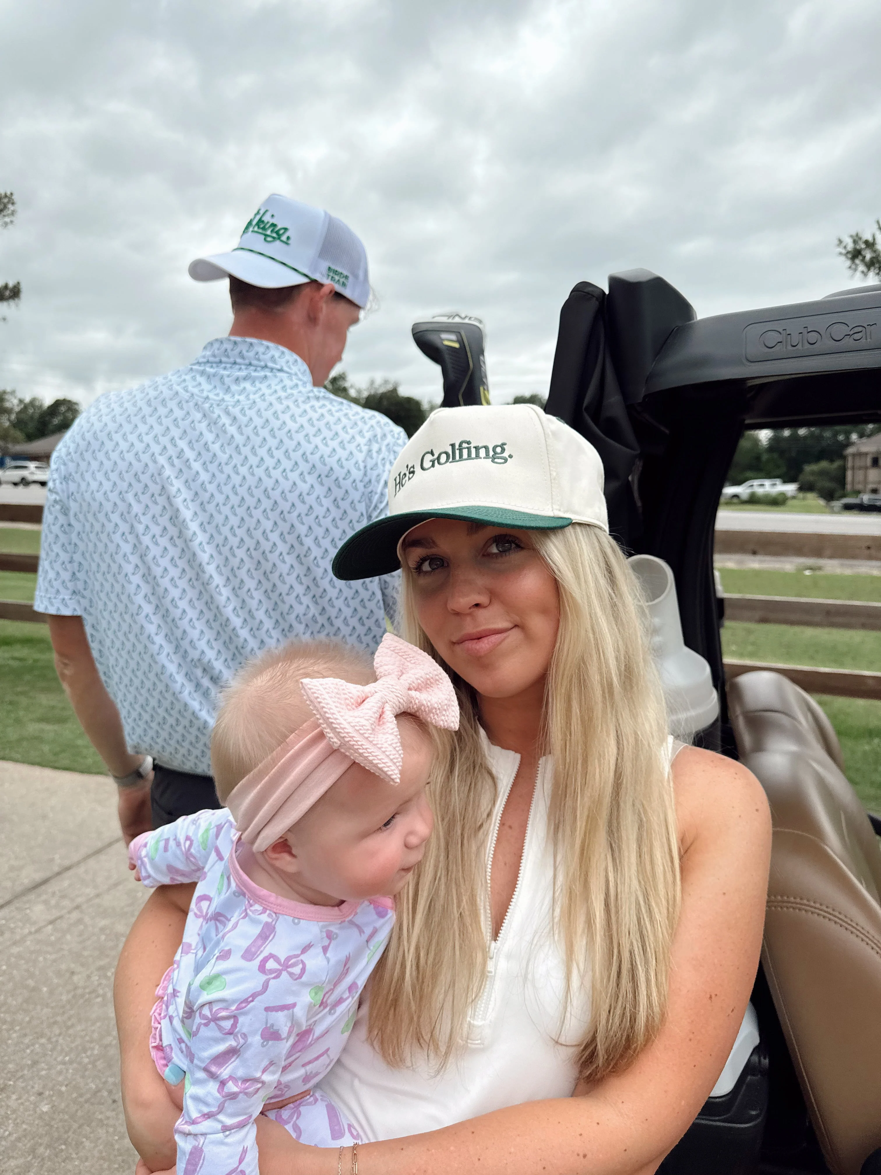 He's Golfing - Green Vintage Trucker Hat - Image 3