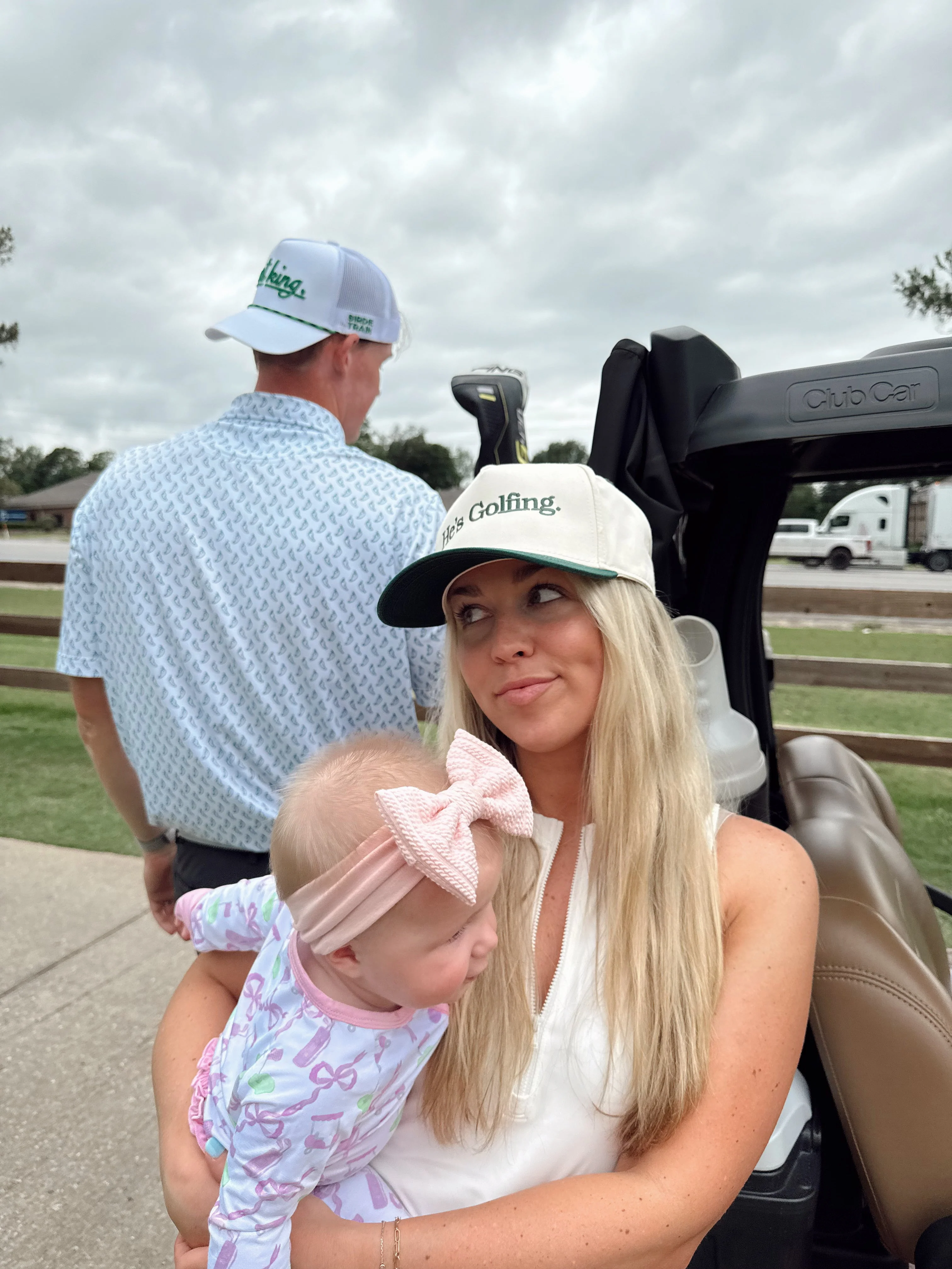 He's Golfing - Green Vintage Trucker Hat - Image 4