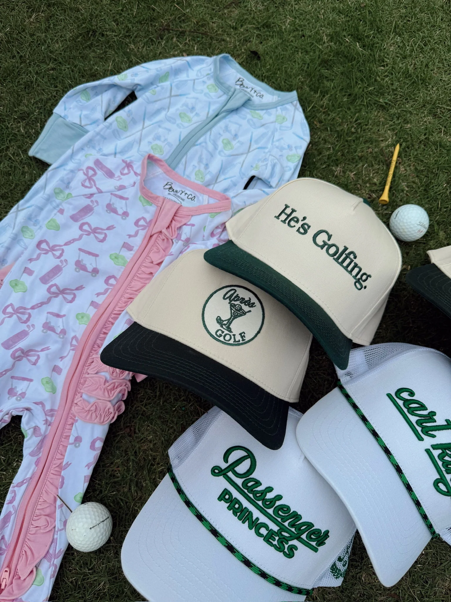 He's Golfing - Green Vintage Trucker Hat - Image 6