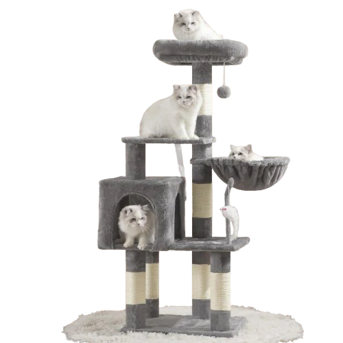 Heybly Small Cat Tree with Hammock – Compact Cat Tower & Furniture for Indoor Cats - Image 2