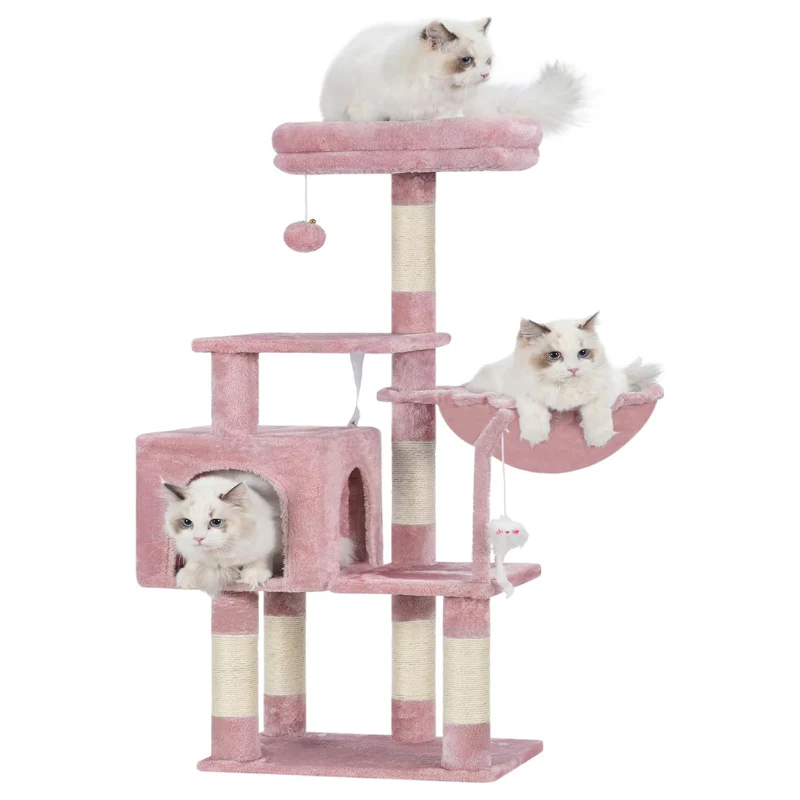Heybly Small Cat Tree with Hammock – Compact Cat Tower & Furniture for Indoor Cats - Image 3