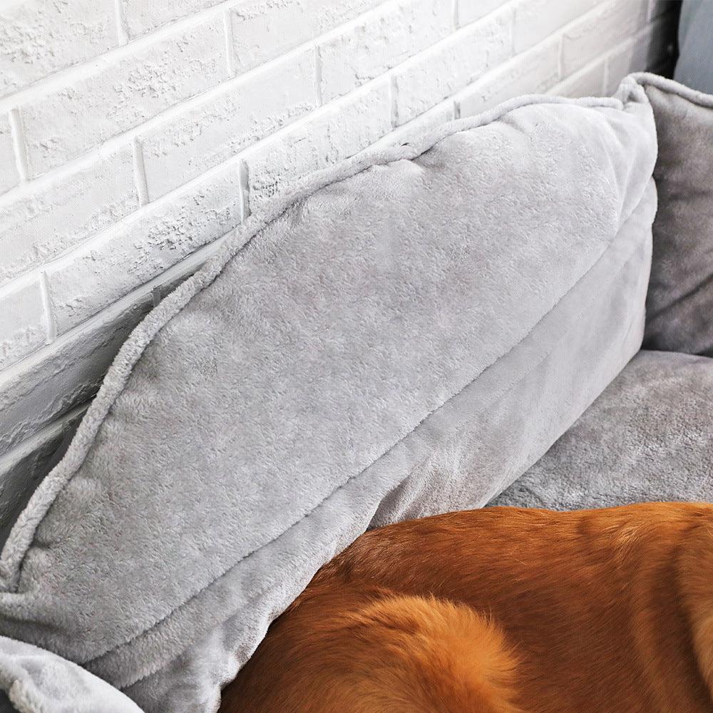 High Back Plush Warm Dog Bed - Image 4
