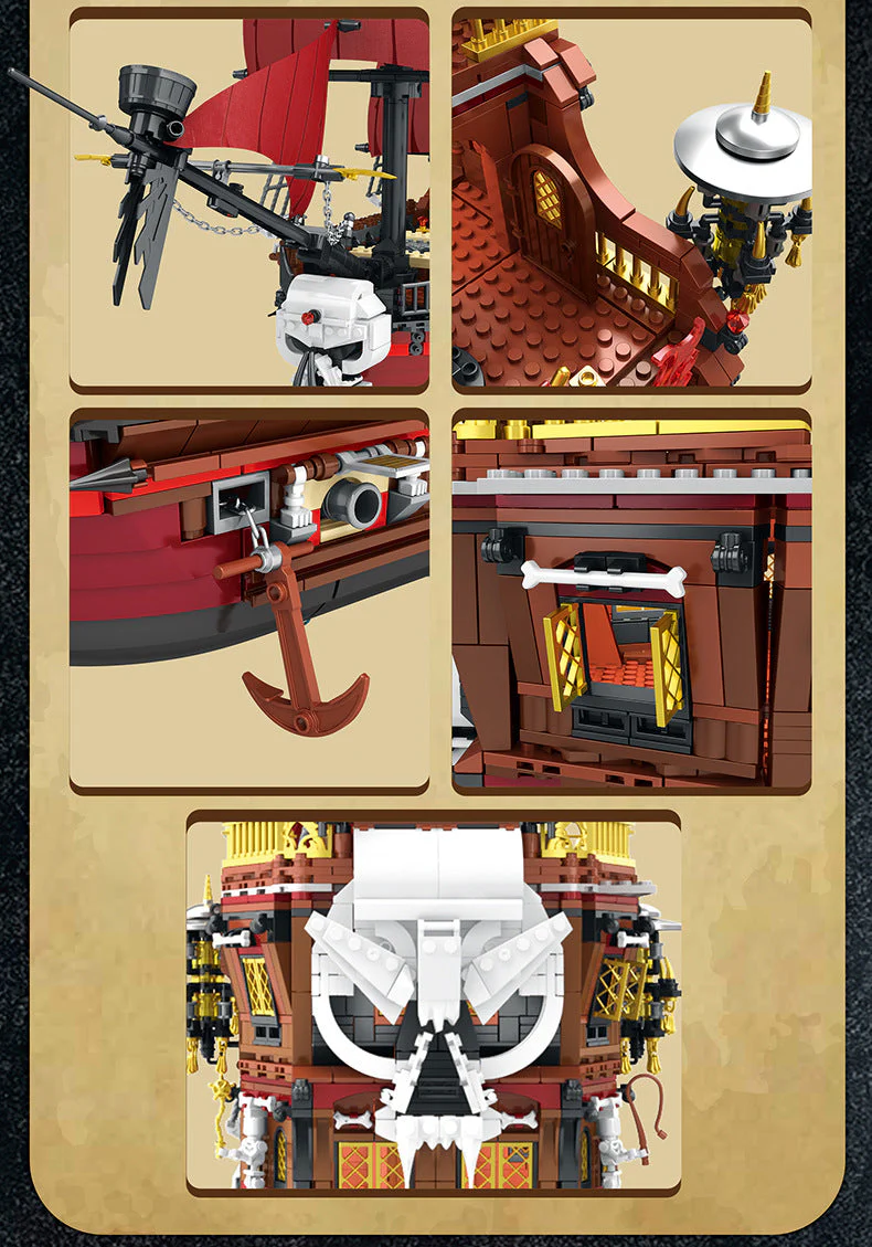 High-Difficulty Building Block Toy With Black Pearl Assembly Model Pieces - Image 4