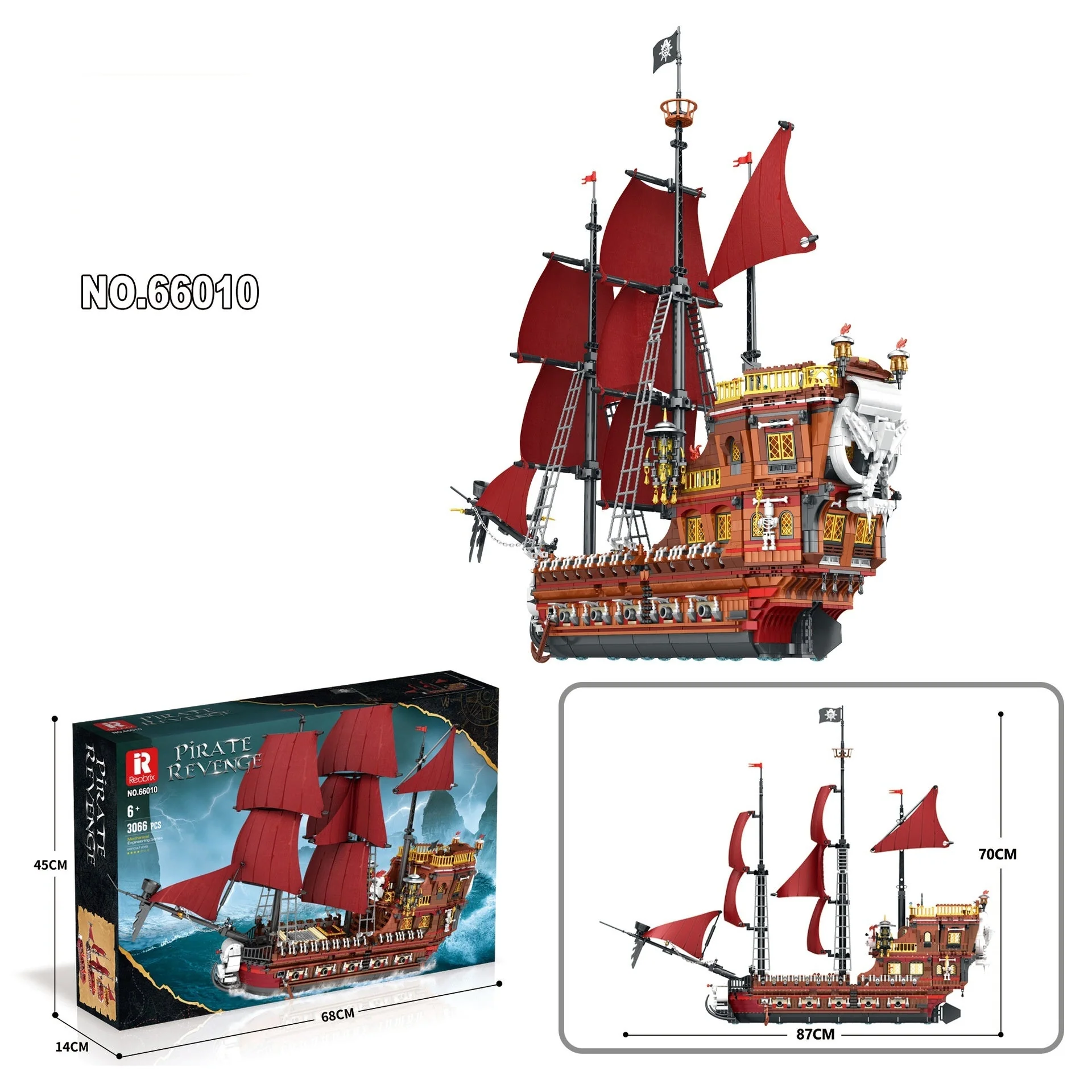 High-Difficulty Building Block Toy With Black Pearl Assembly Model Pieces - Image 6