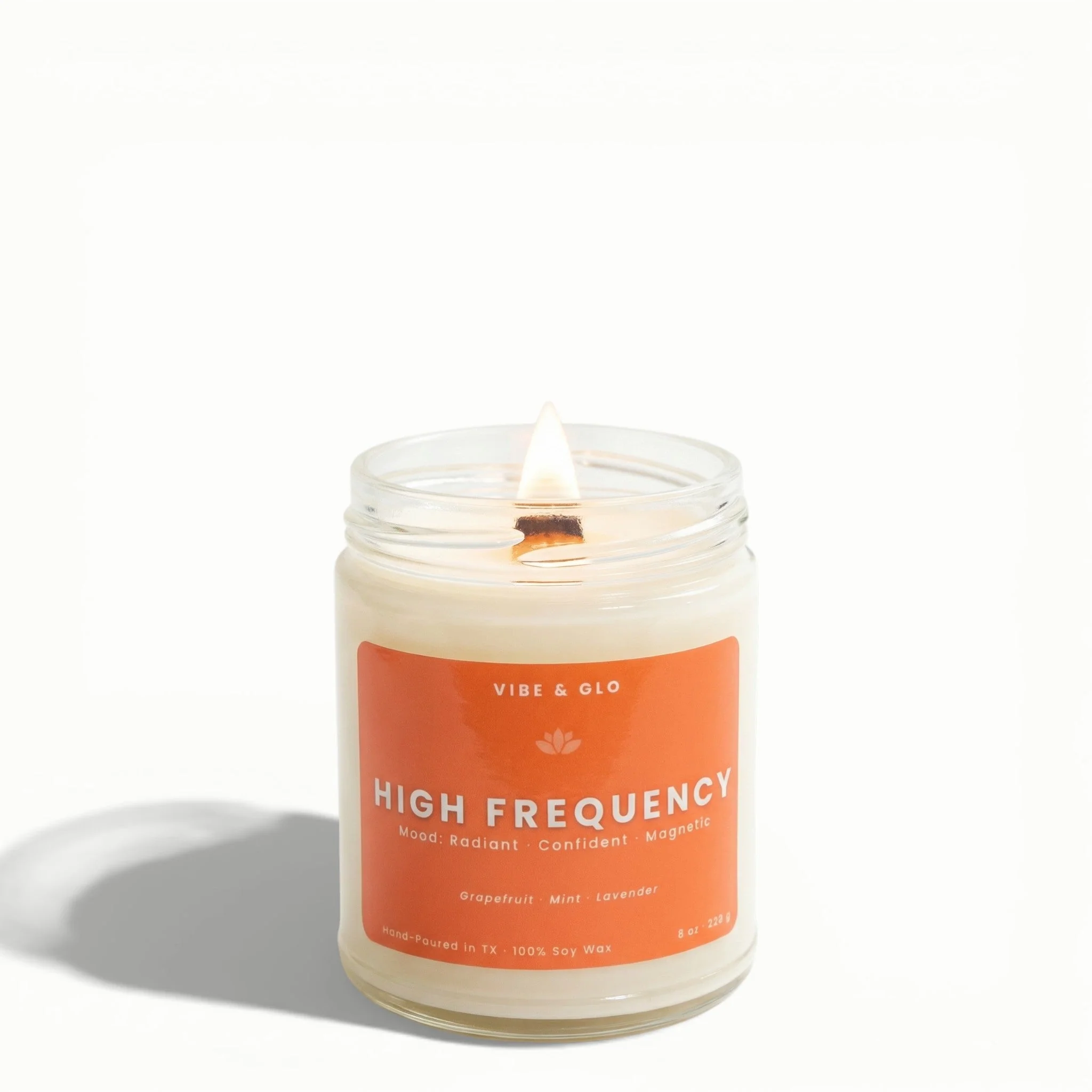 High Frequency – Grapefruit & Mint Soy Candle - Image 9