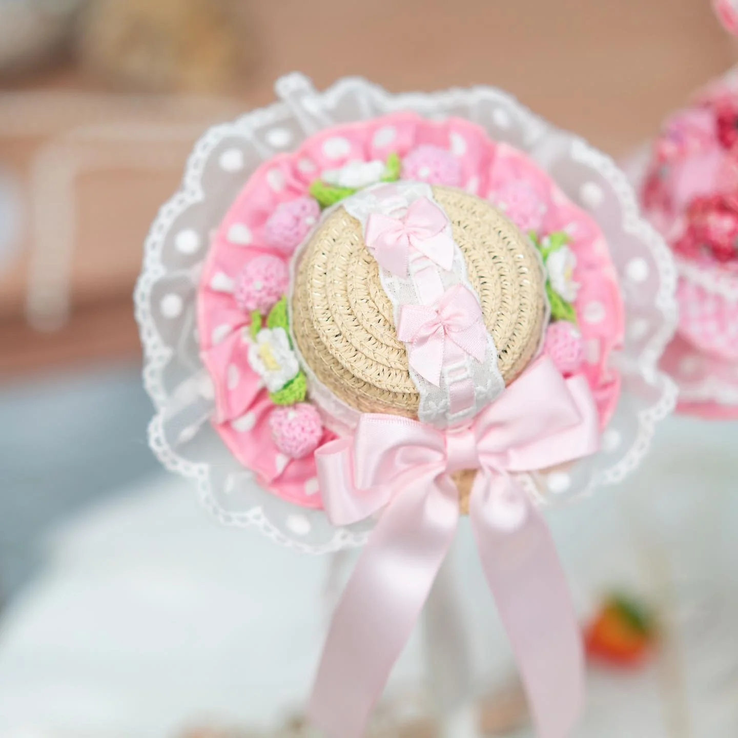 High quality handmade dog dresses strawberry princess - Image 4