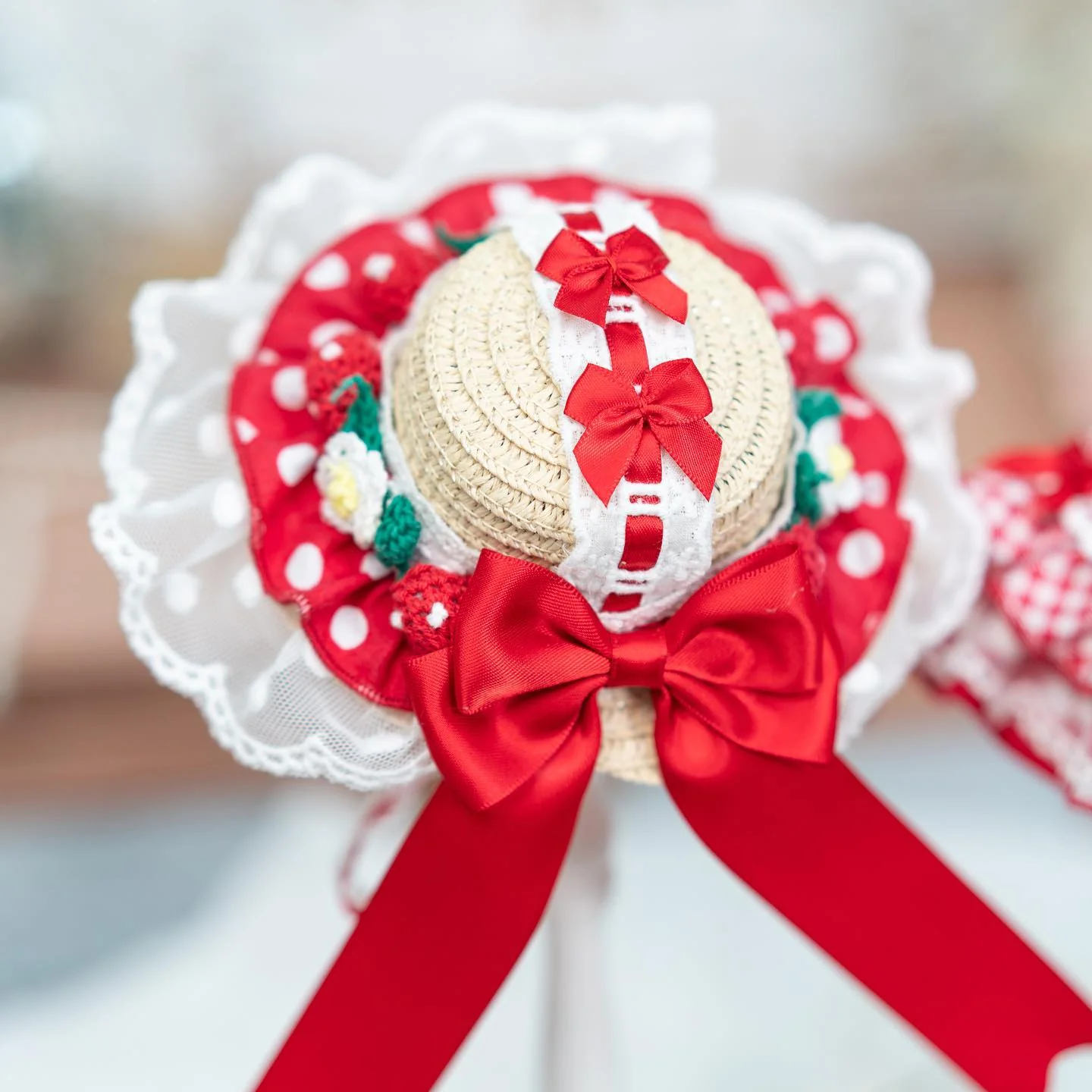 High quality handmade dog dresses strawberry princess - Image 5