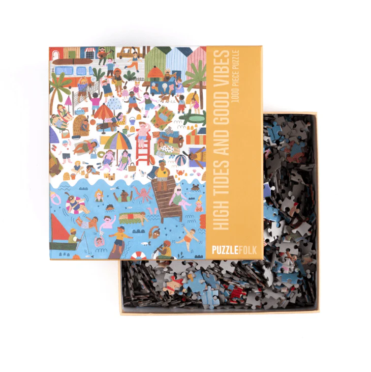 High Tides and Good Vibes 1000 Piece Beach Puzzle by Puzzlefolk - Image 3