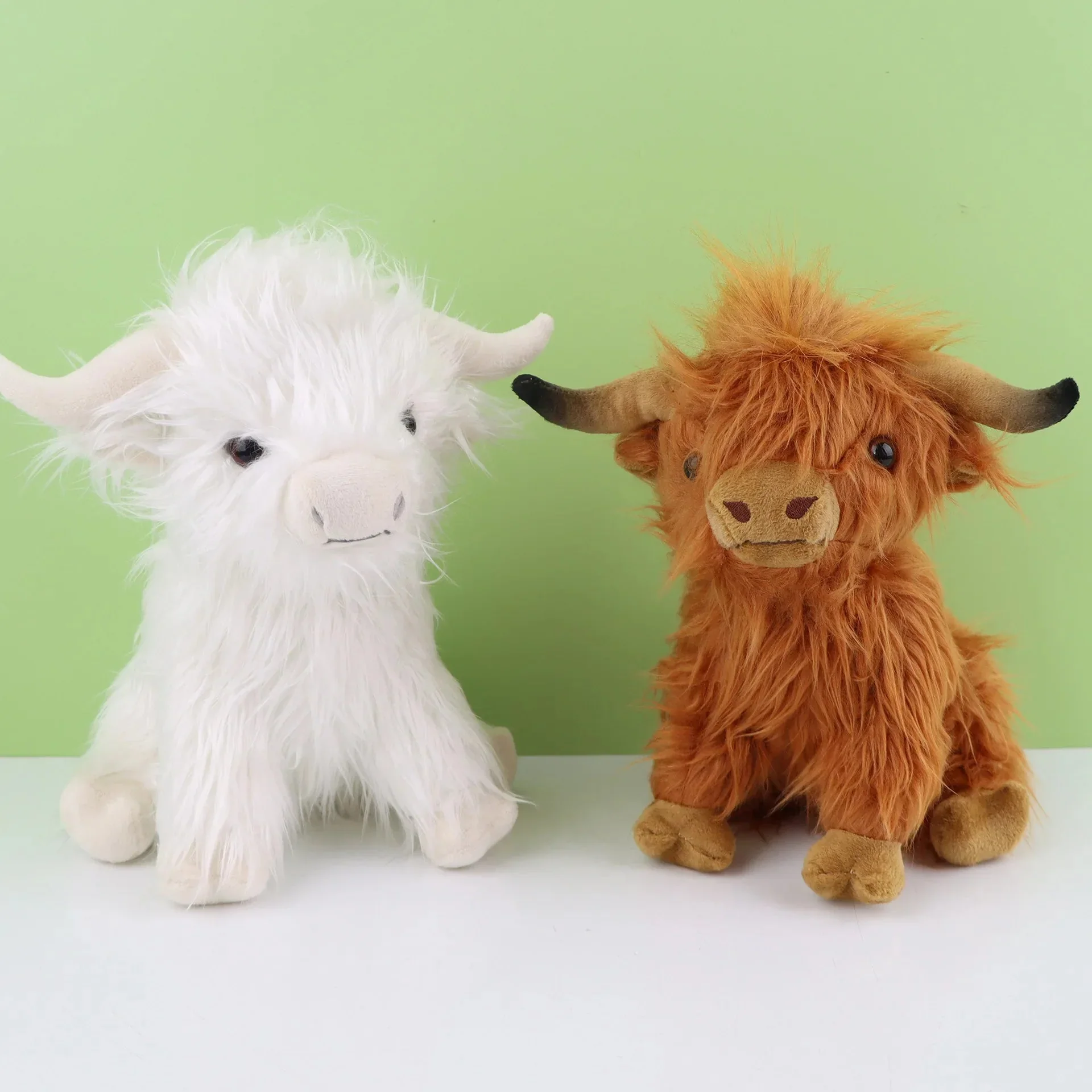 Highland Cow Plush Toy - Adorable Realistic Stuffed Animal with Long Fluffy Hair, Soft Cuddly Gift for Kids, Children & Collecto - Image 2