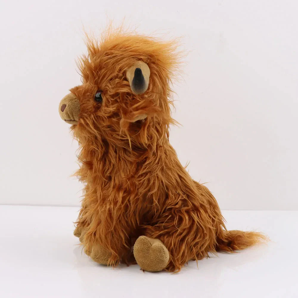 Highland Cow Plush Toy - Adorable Realistic Stuffed Animal with Long Fluffy Hair, Soft Cuddly Gift for Kids, Children & Collecto - Image 6