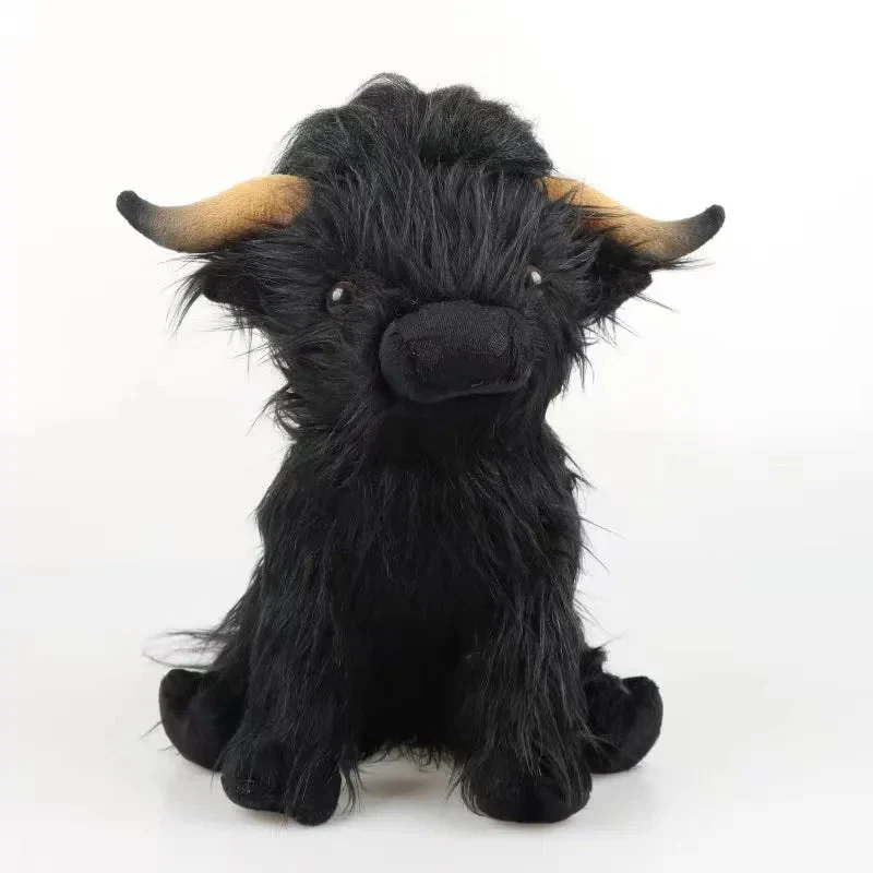 Highland Cow Plush Toy - Adorable Realistic Stuffed Animal with Long Fluffy Hair, Soft Cuddly Gift for Kids, Children & Collecto - Image 9