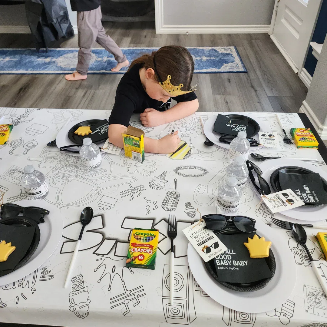 Hip Hop Party Coloring Tablecloth - Image 6