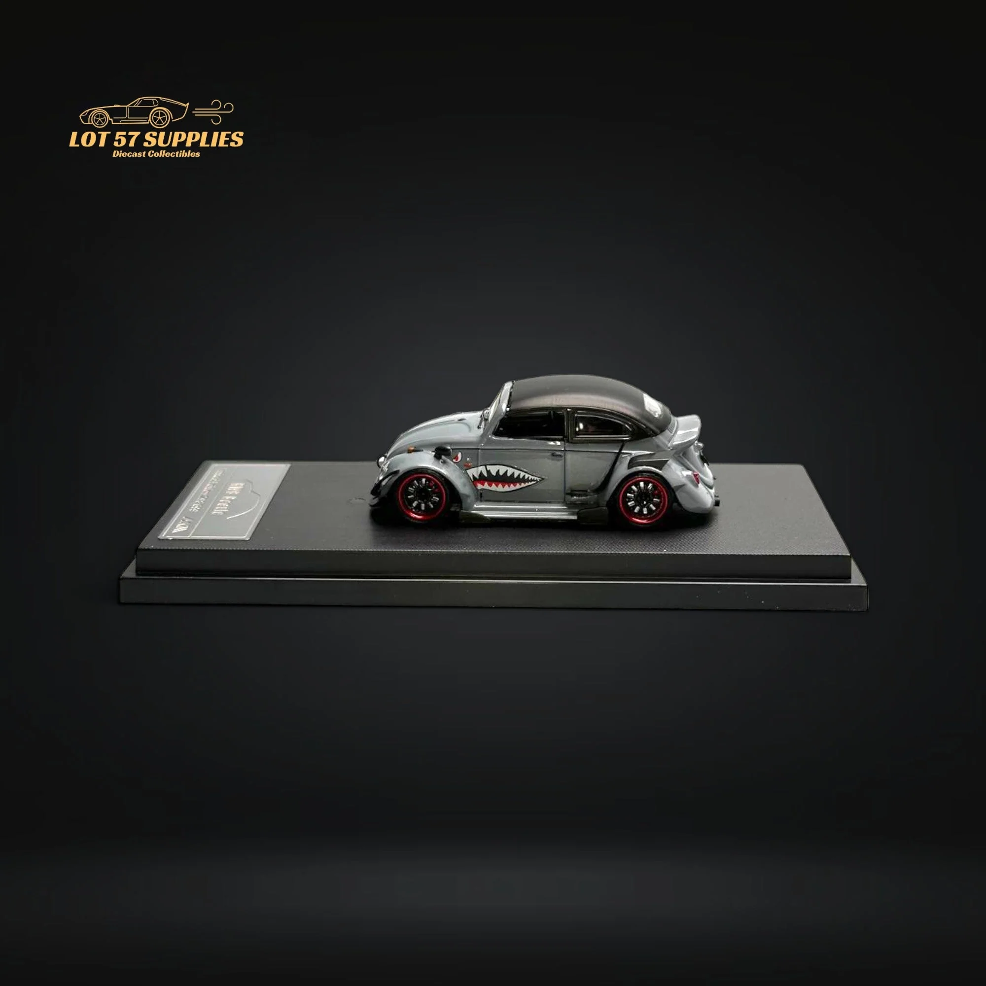 HKM Model VW Beetle Convertible Grey Shark Mouth 1:64 - Image 9