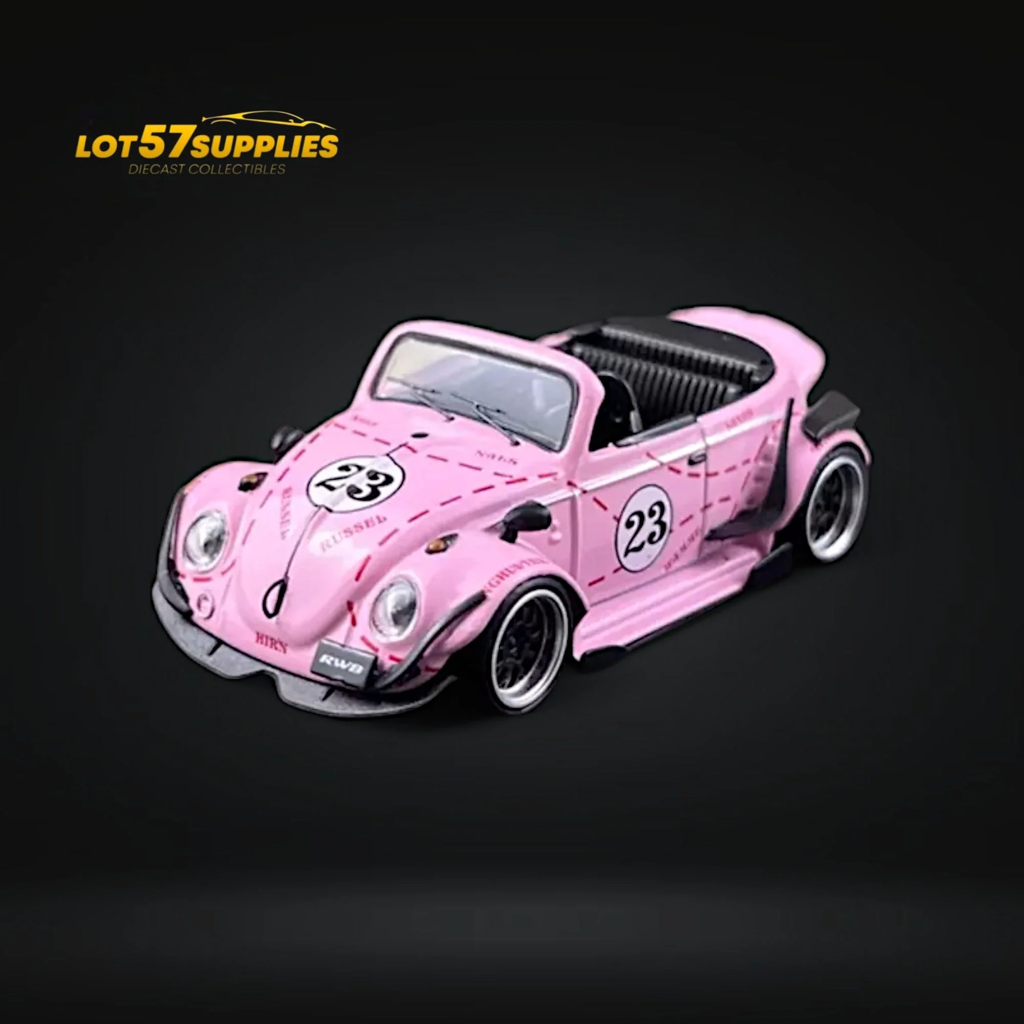 HKM Model VW Beetle Pink Pig Livery 1:64 - Image 2