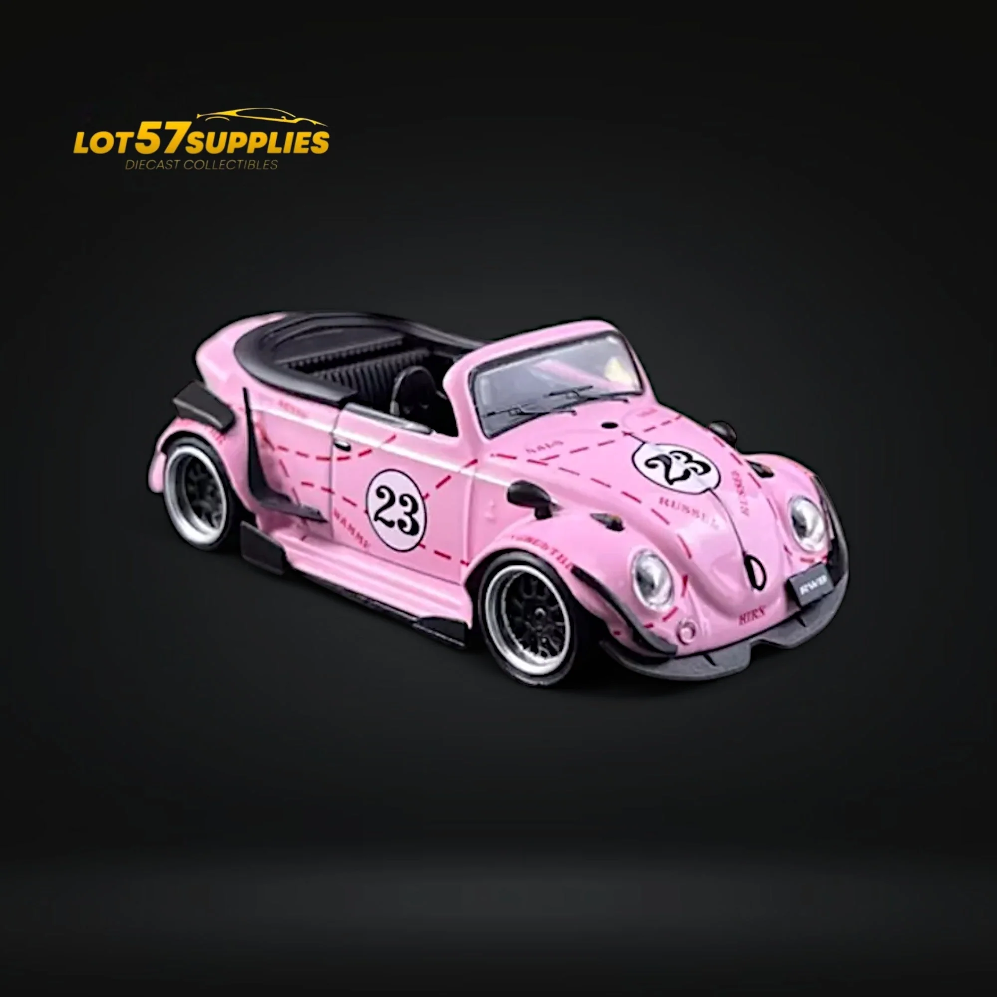 HKM Model VW Beetle Pink Pig Livery 1:64 - Image 3