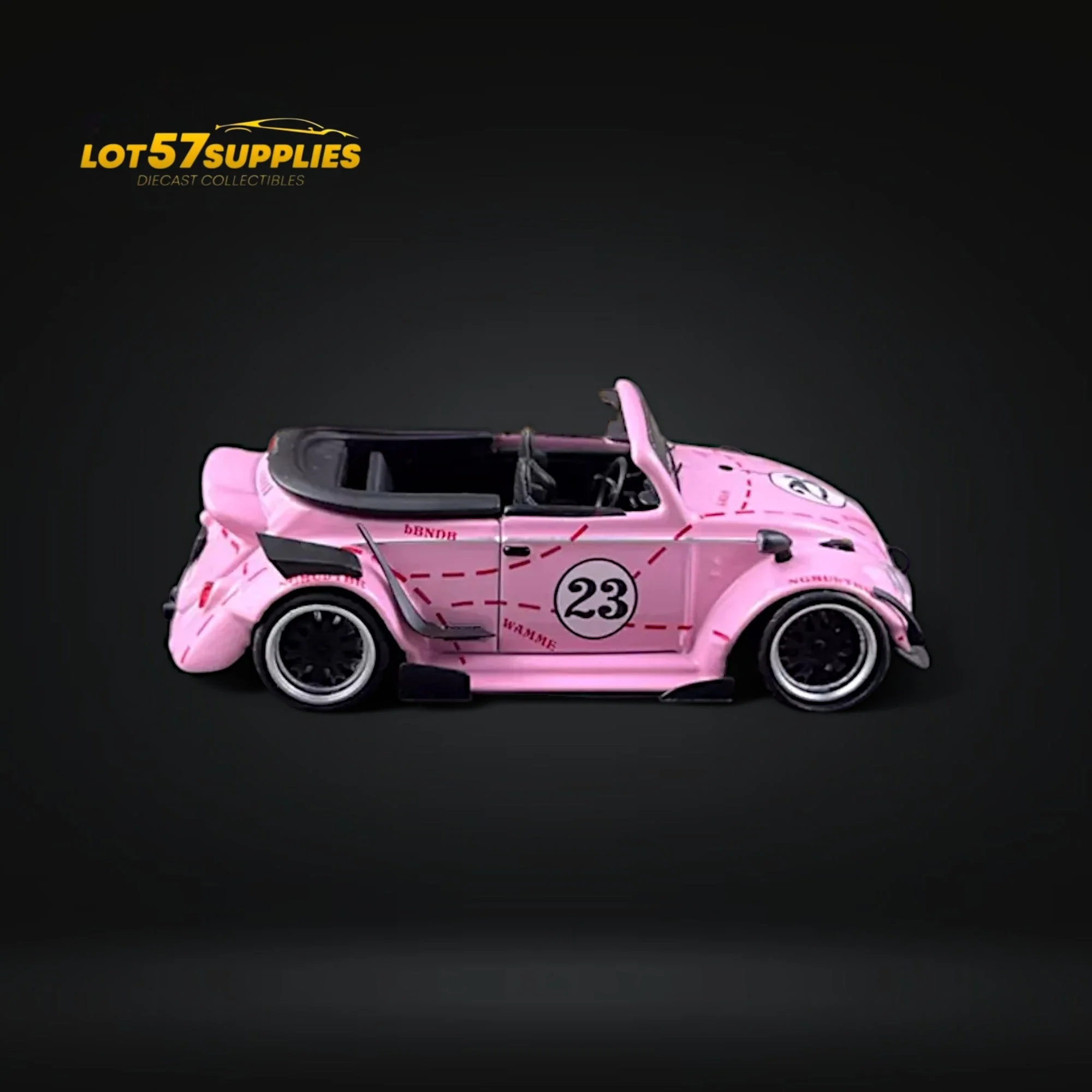 HKM Model VW Beetle Pink Pig Livery 1:64 - Image 4