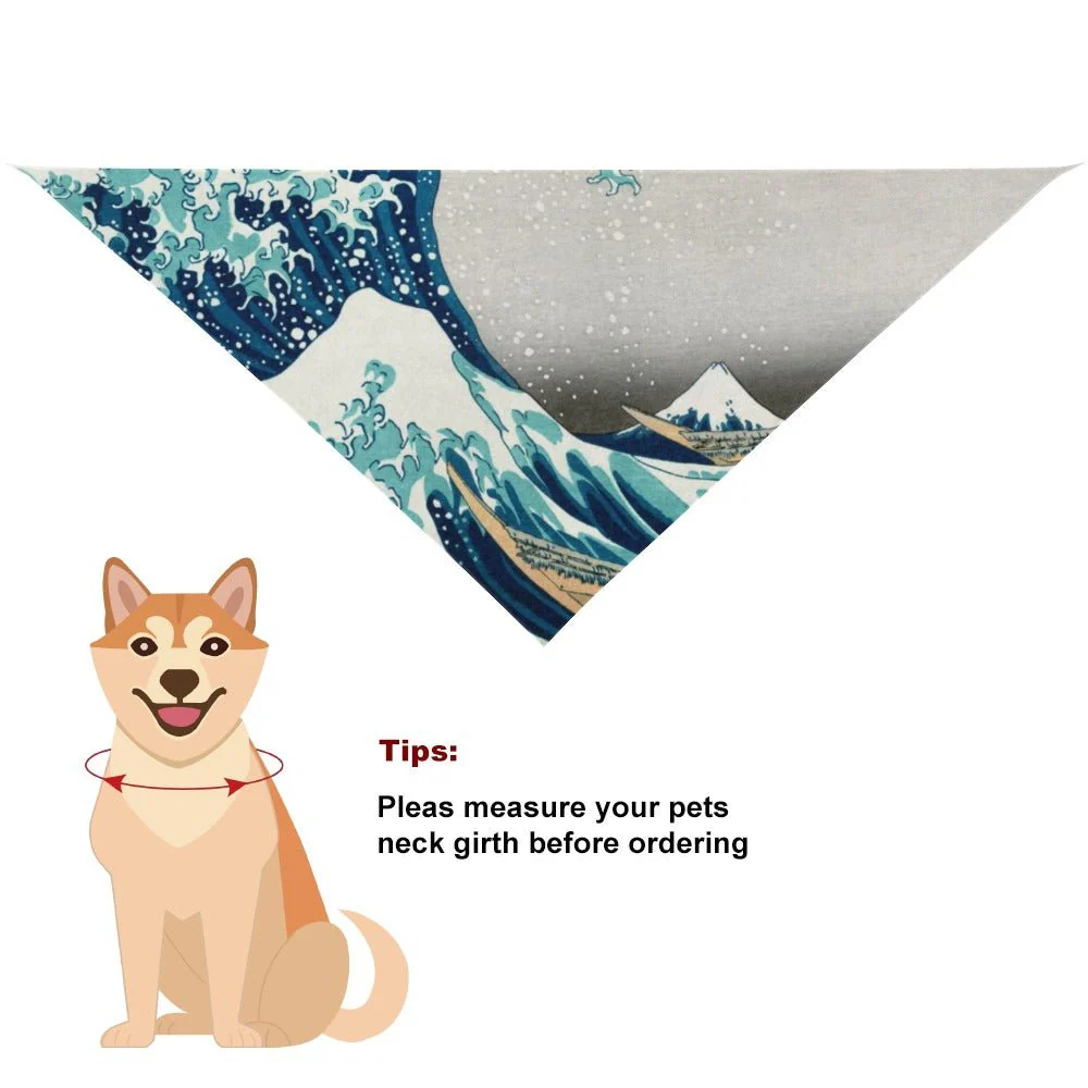 Hokusai Great Wave Off Kanagawa Pet Scarf - Image 2