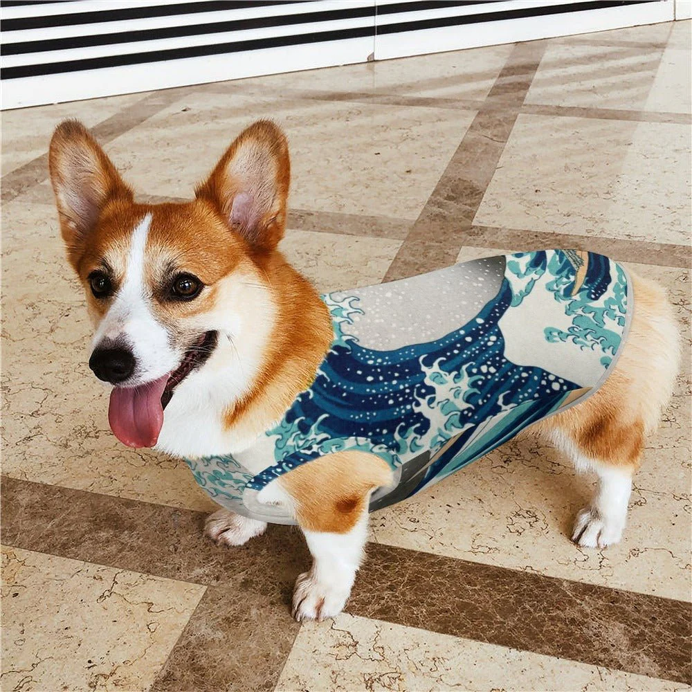 Hokusai Great Wave Off Kanagawa Pet Vest - Image 2