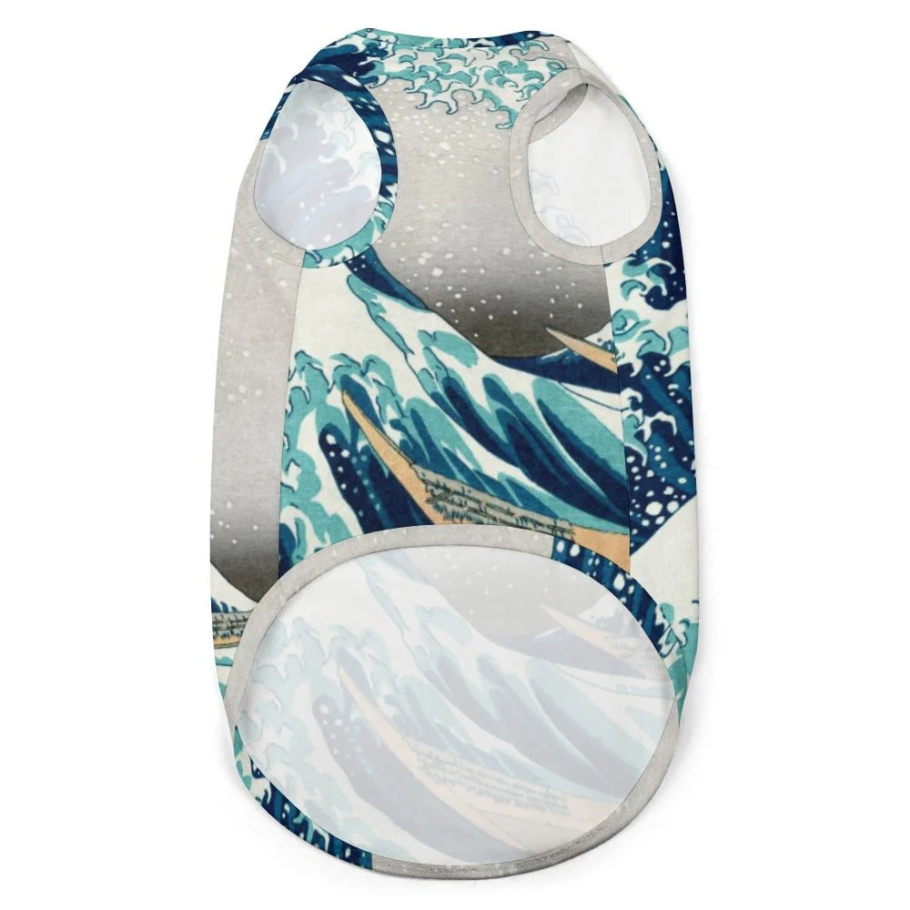 Hokusai Great Wave Off Kanagawa Pet Vest - Image 3