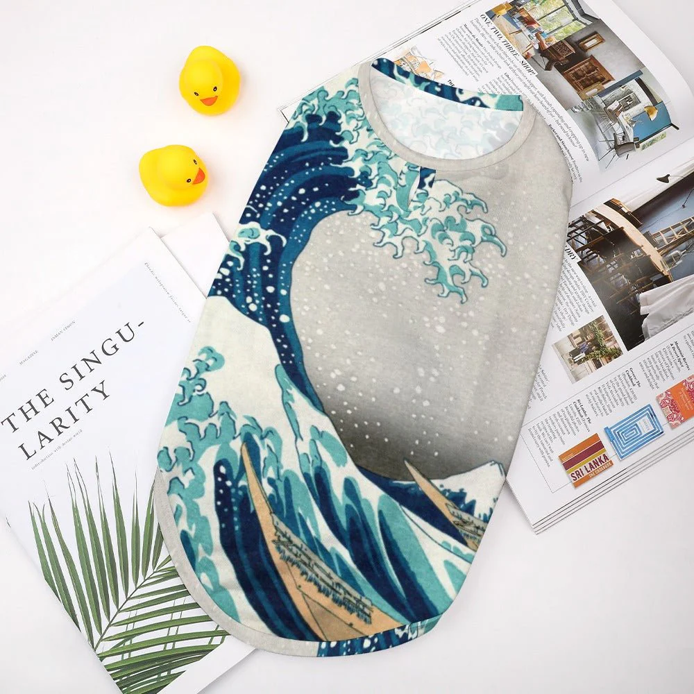 Hokusai Great Wave Off Kanagawa Pet Vest - Image 4