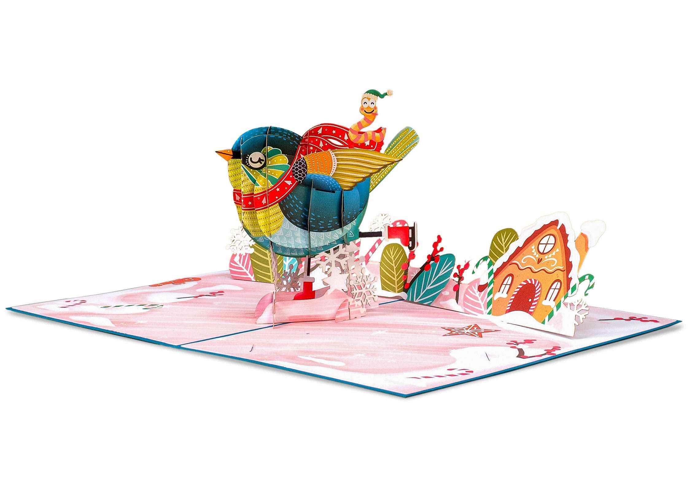 Holiday Bird Pop Up Christmas Card - Image 3
