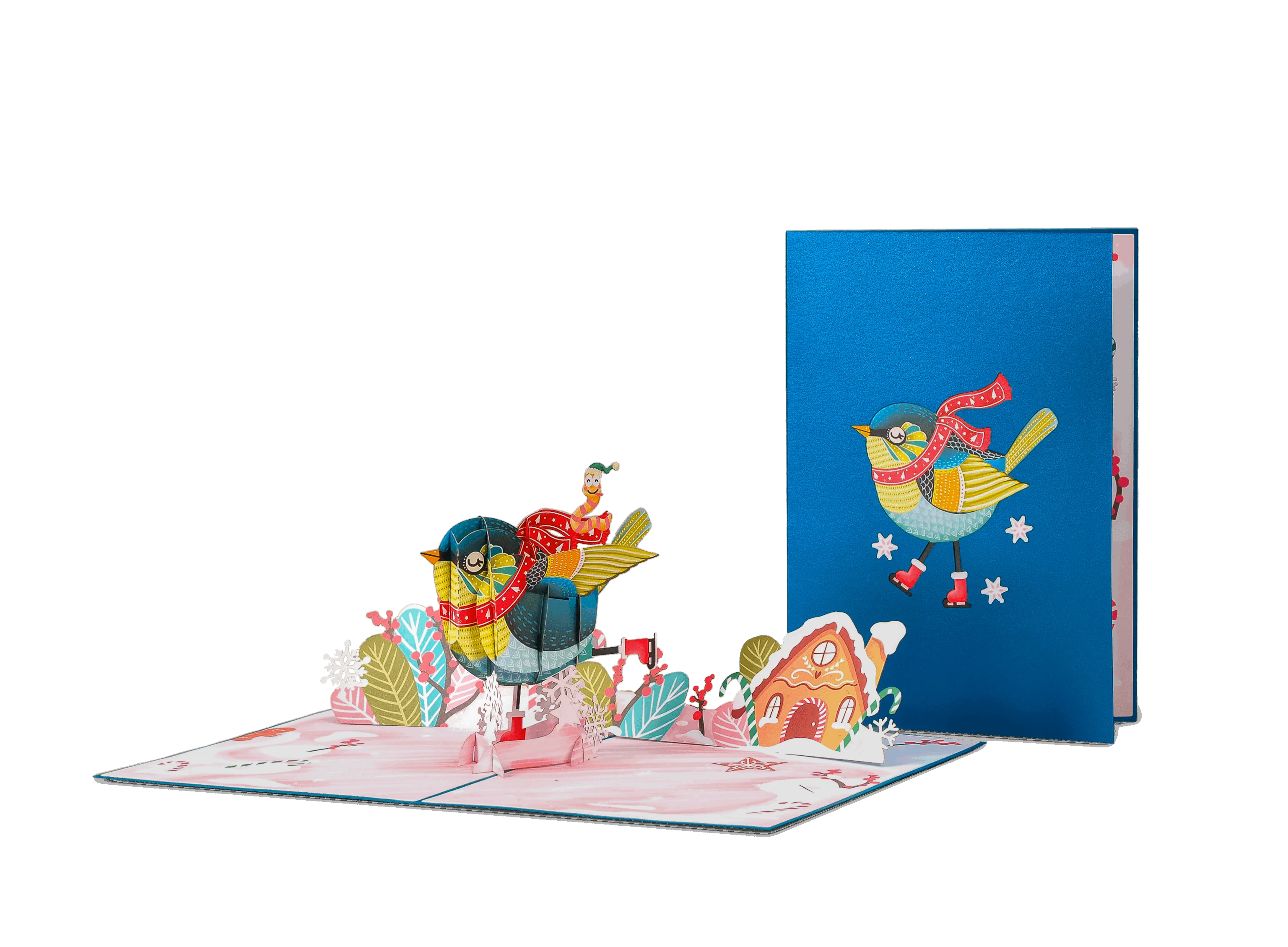 Holiday Bird Pop Up Christmas Card - Image 5