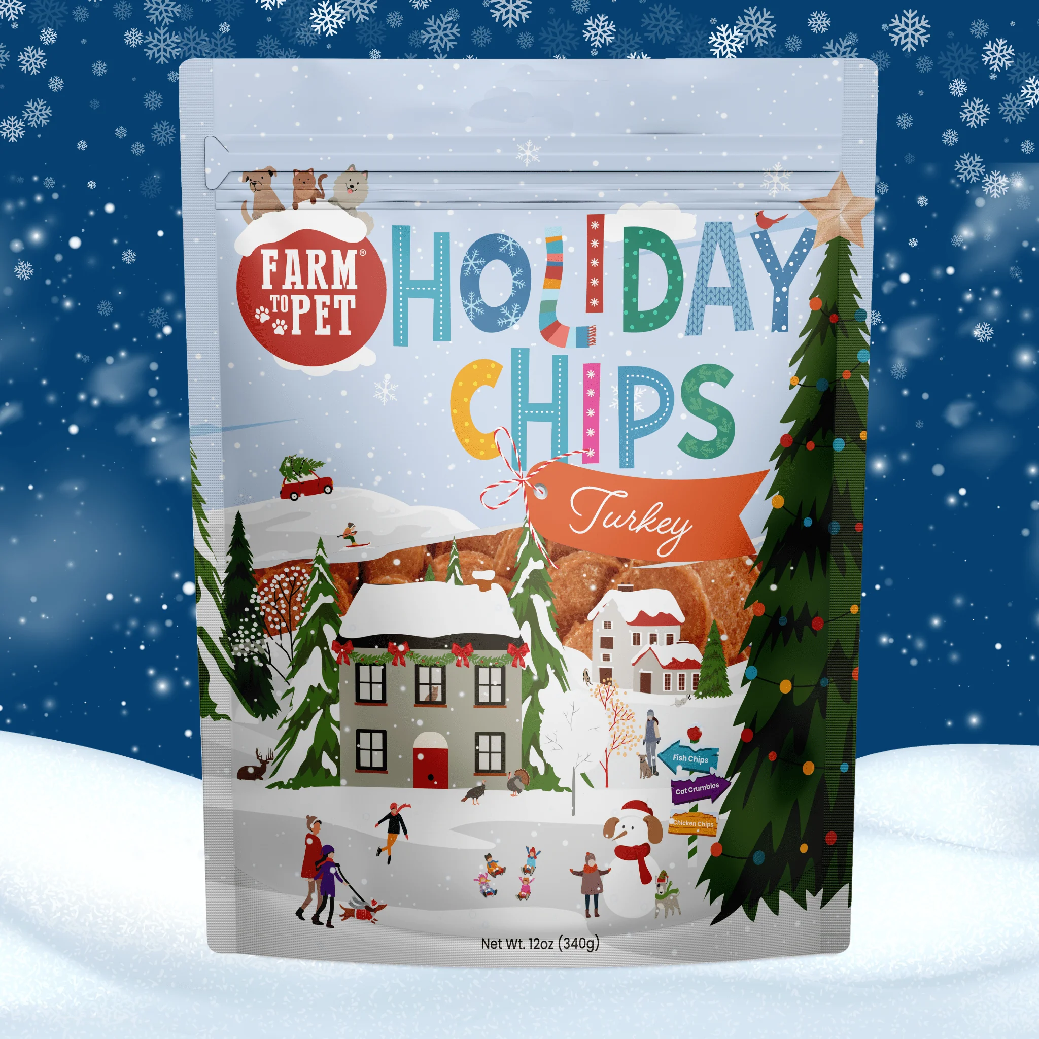 Holiday Chips Dog Treats - Chicken & Turkey 12oz - Image 14
