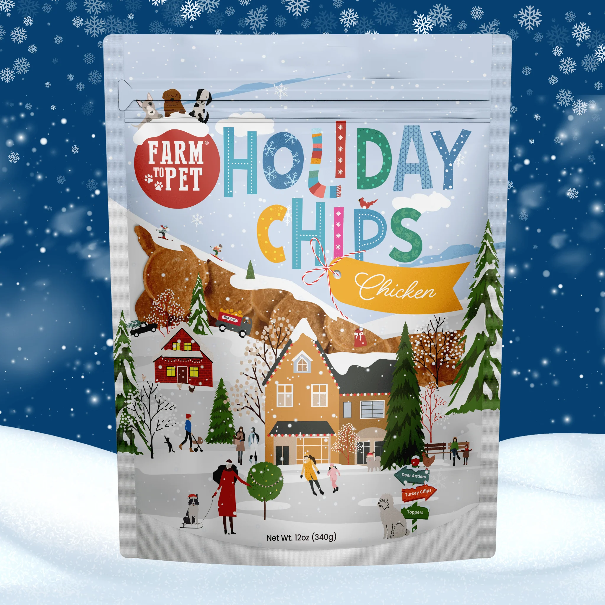 Holiday Chips Dog Treats - Chicken & Turkey 12oz - Image 8