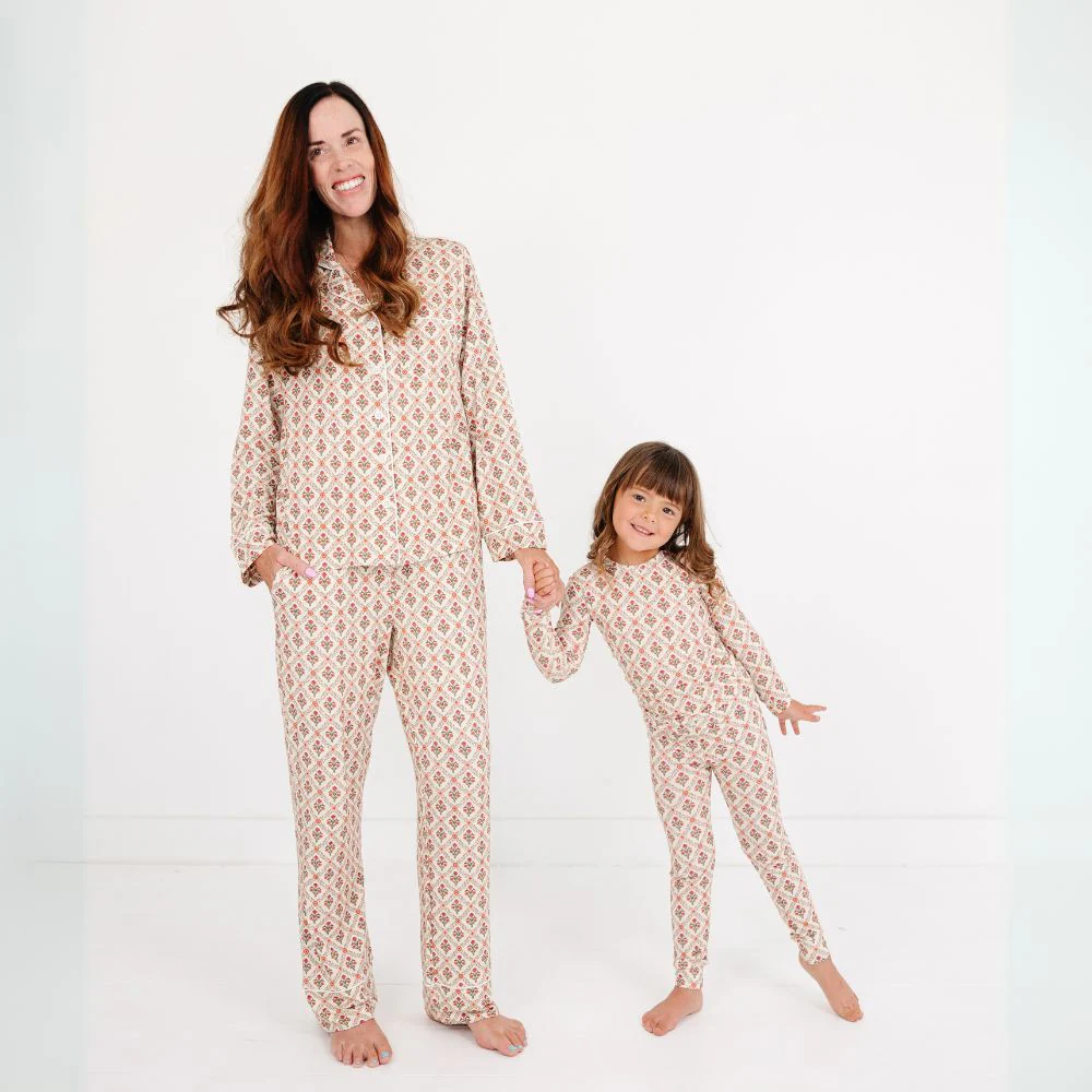 Holly Trellis Bamboo Kids Pajama Set - Image 7