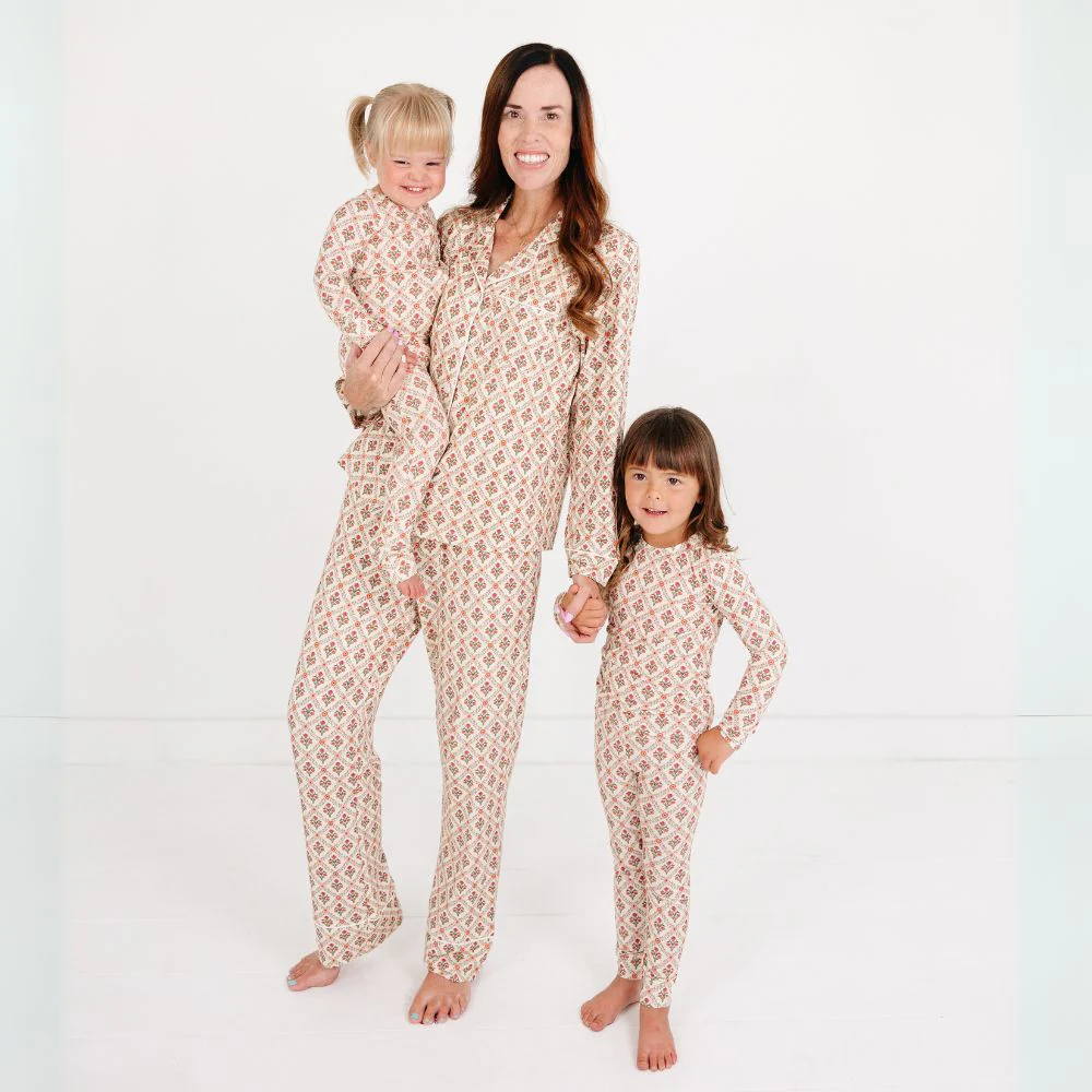 Holly Trellis Bamboo Kids Pajama Set - Image 8