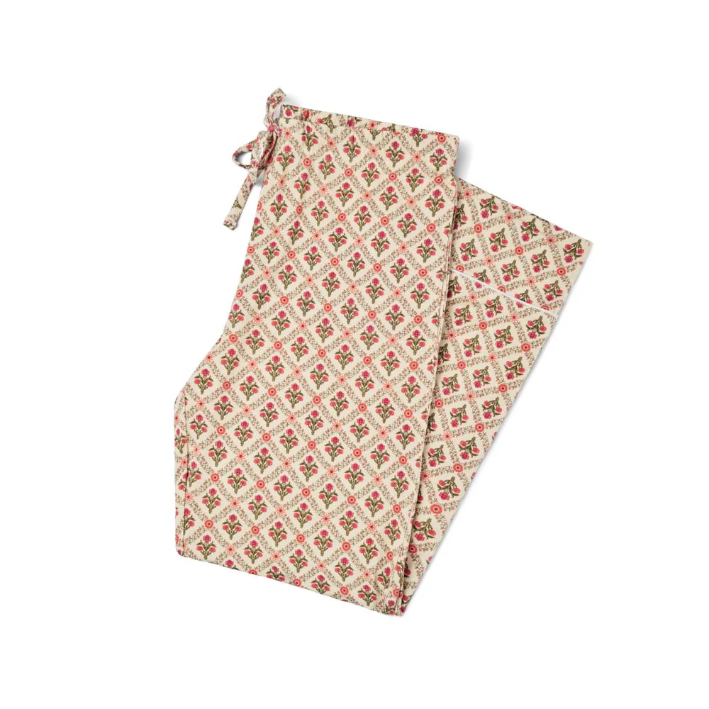 Holly Trellis Long Sleeve & Pants Bamboo Women's Pajama Set - Image 7