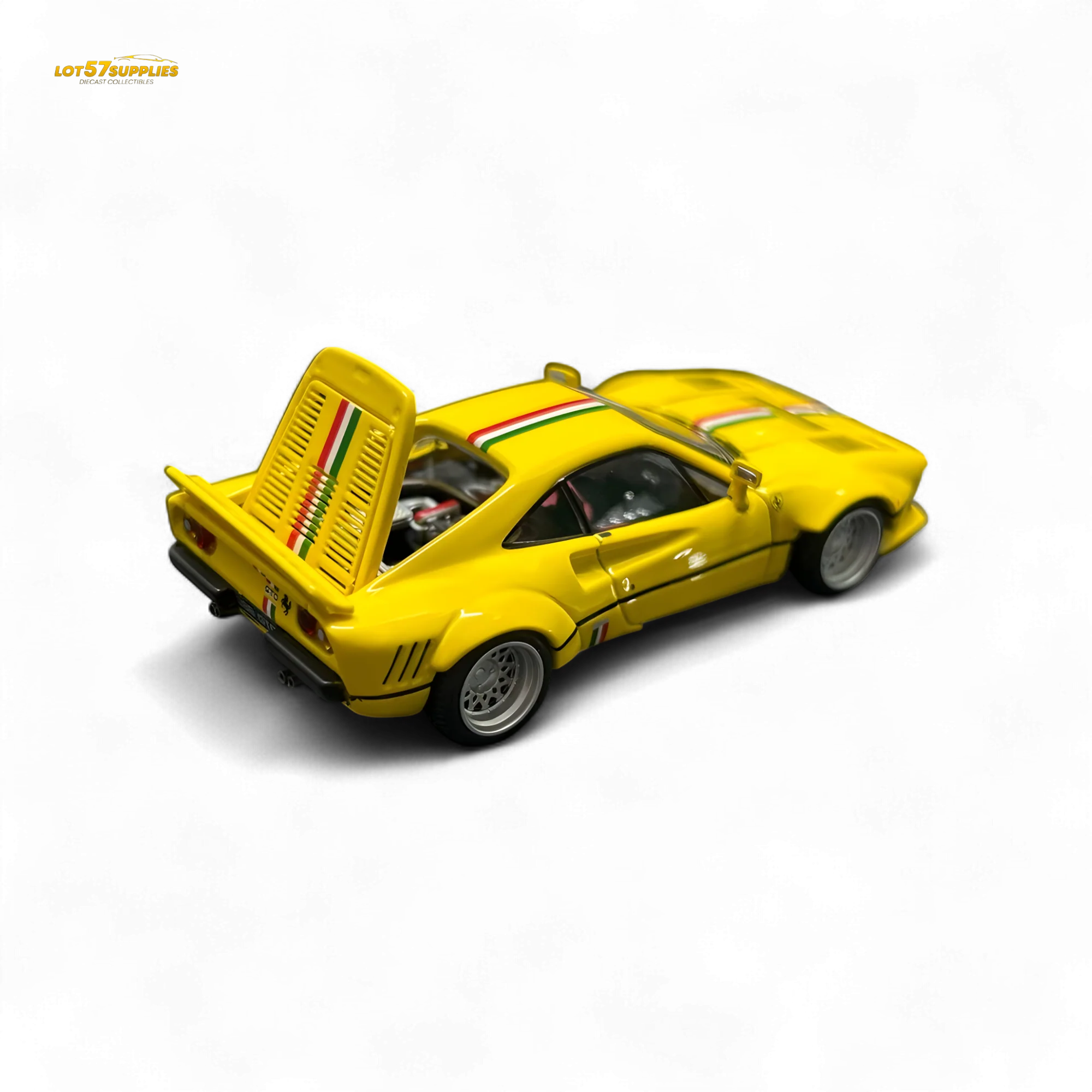 Hone Model 64 288GTO Wide-Body Latte Art Yellow 1:64 - Image 3