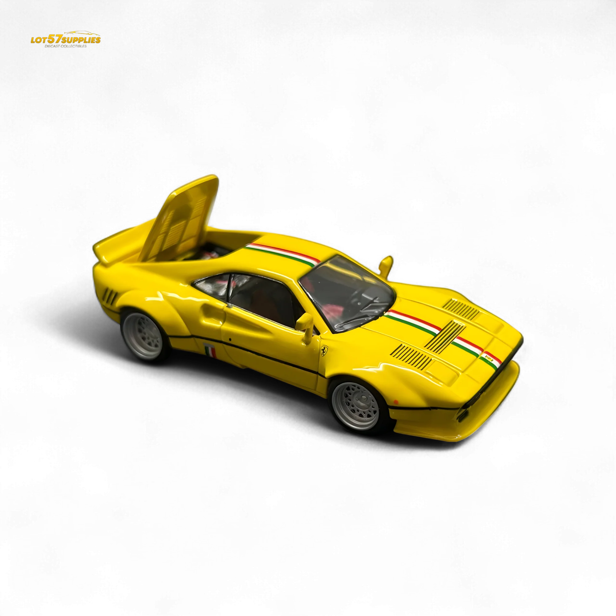 Hone Model 64 288GTO Wide-Body Latte Art Yellow 1:64 - Image 4