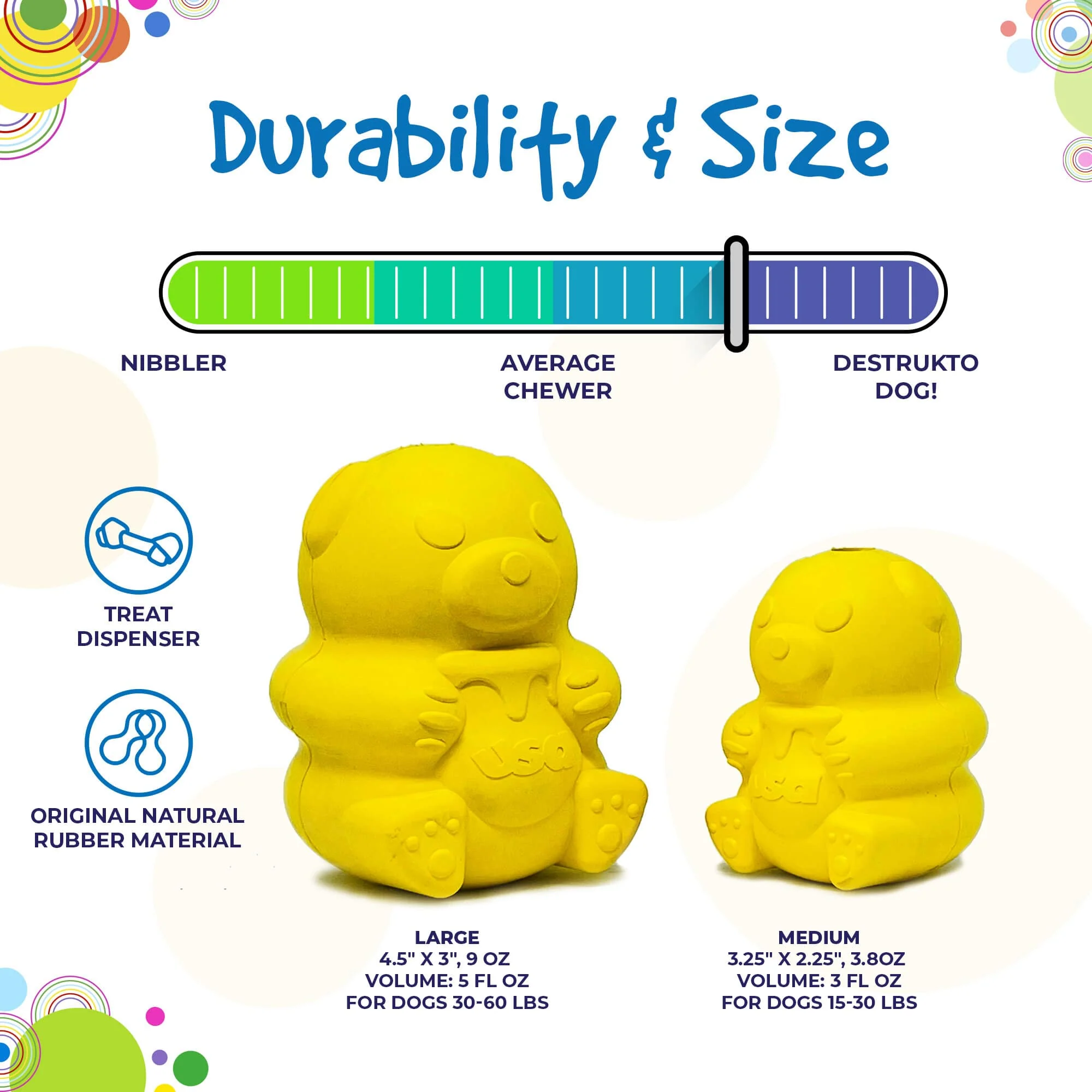 Honey Bear eDispenser - Durable Rubber Treat Dispenser for Dogs | USA Made - Image 5