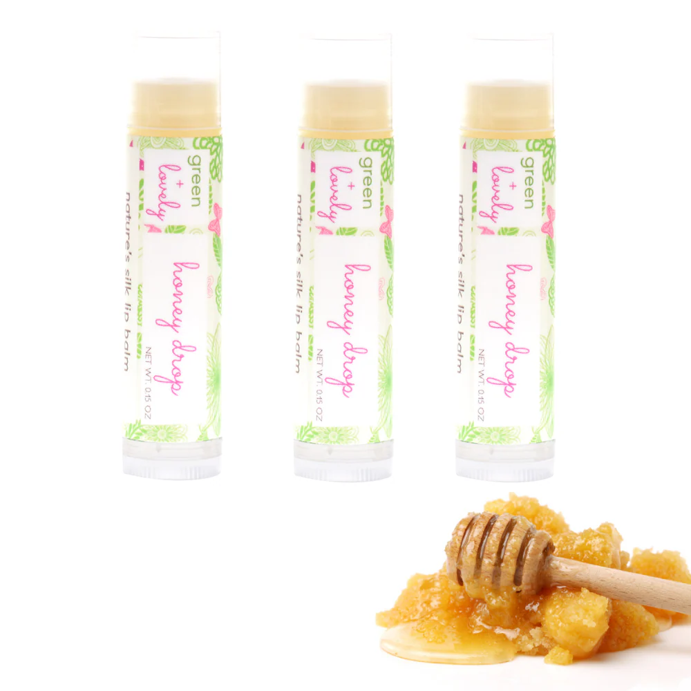 Honey Drop /// Summer Organic Lip Balm Butter for Intense Moisture - Beauty Gift - Image 3