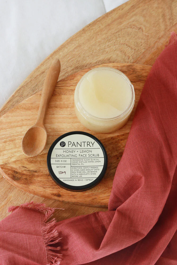 Honey + Lemon Exfoliating Face Scrub - Brightening Sugar Scrub - Image 2
