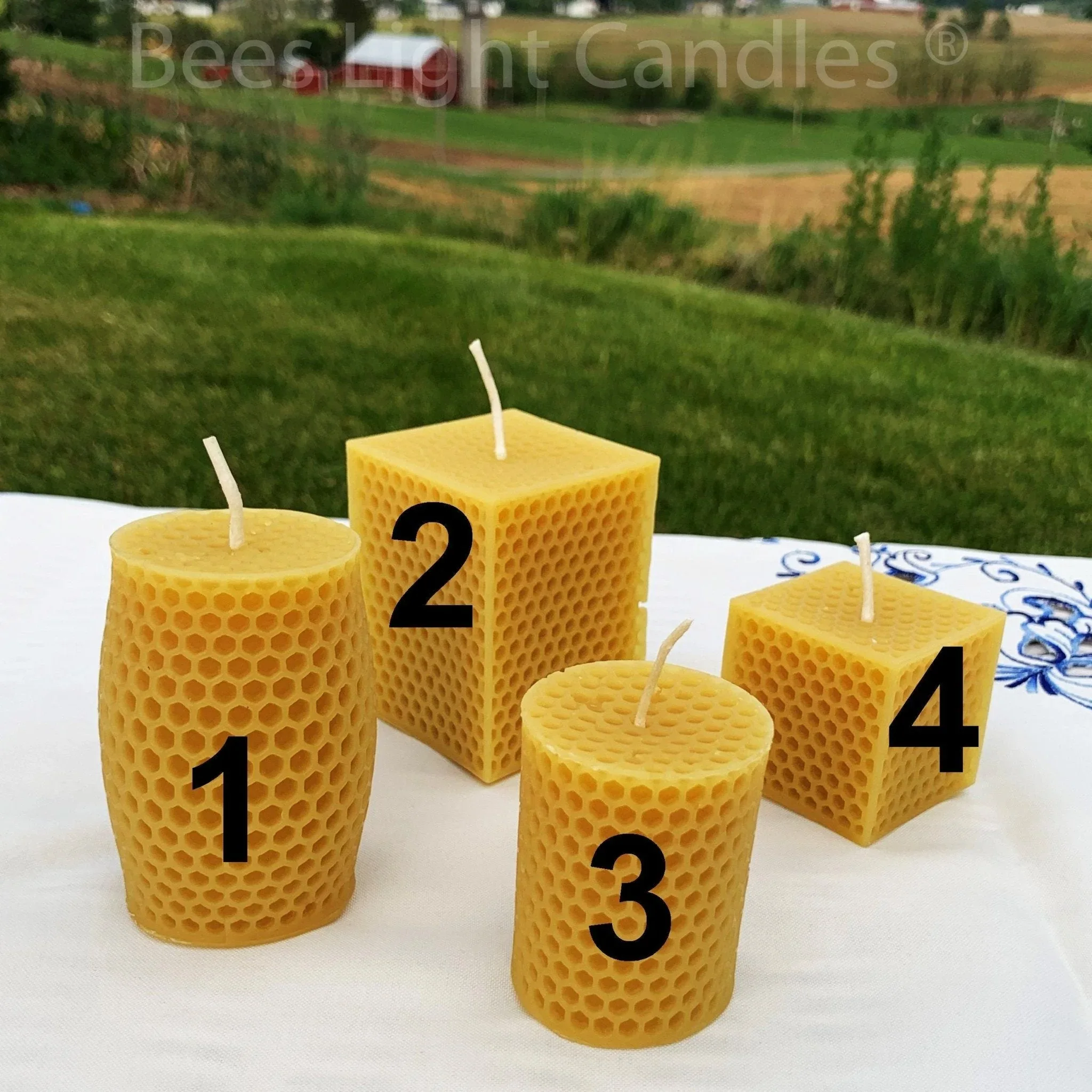 Honeycomb Beeswax Candle Set - Image 7