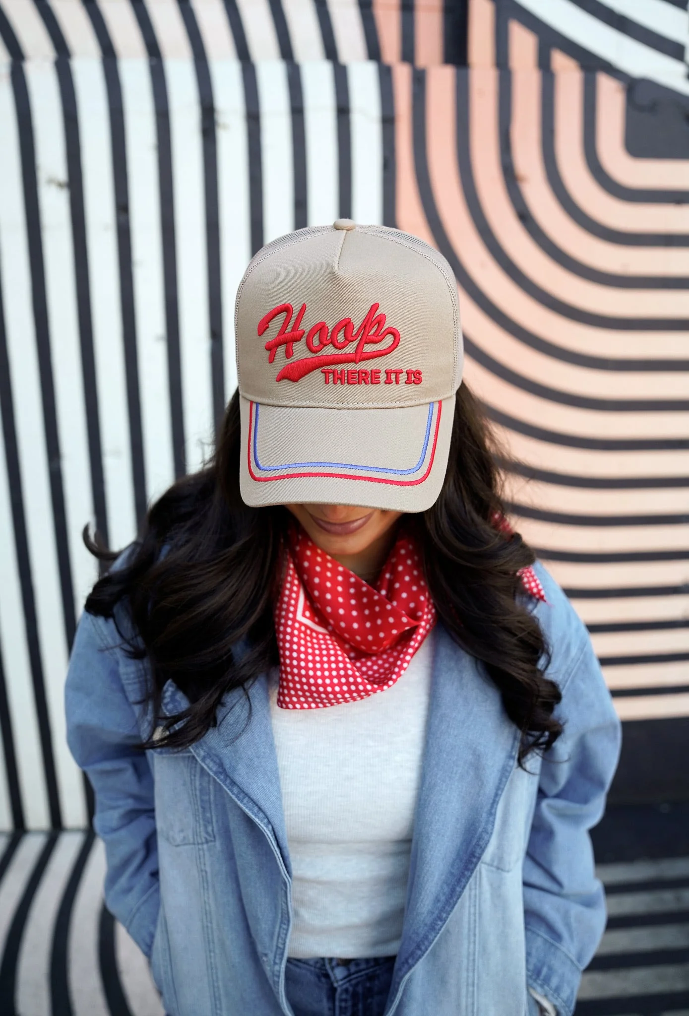 Hoop there it is - Tan Vintage Trucker Hat - Image 3