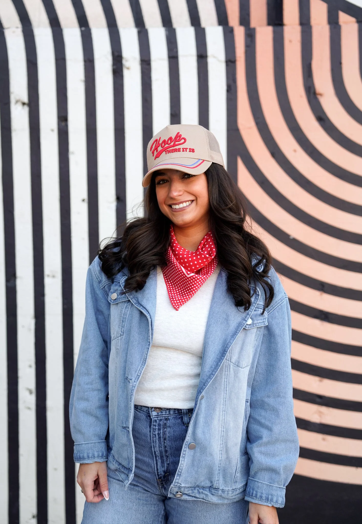 Hoop there it is - Tan Vintage Trucker Hat - Image 5