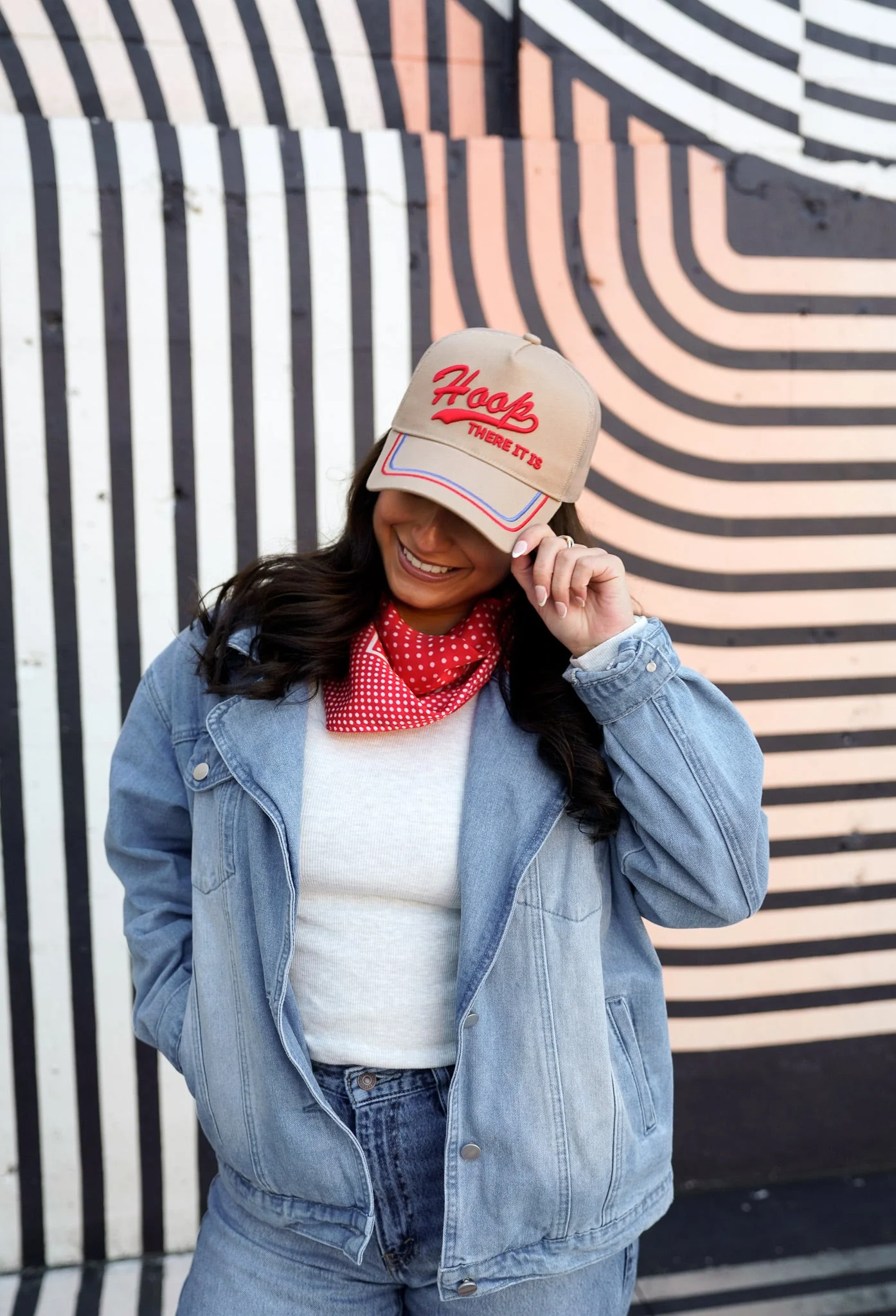 Hoop there it is - Tan Vintage Trucker Hat - Image 6