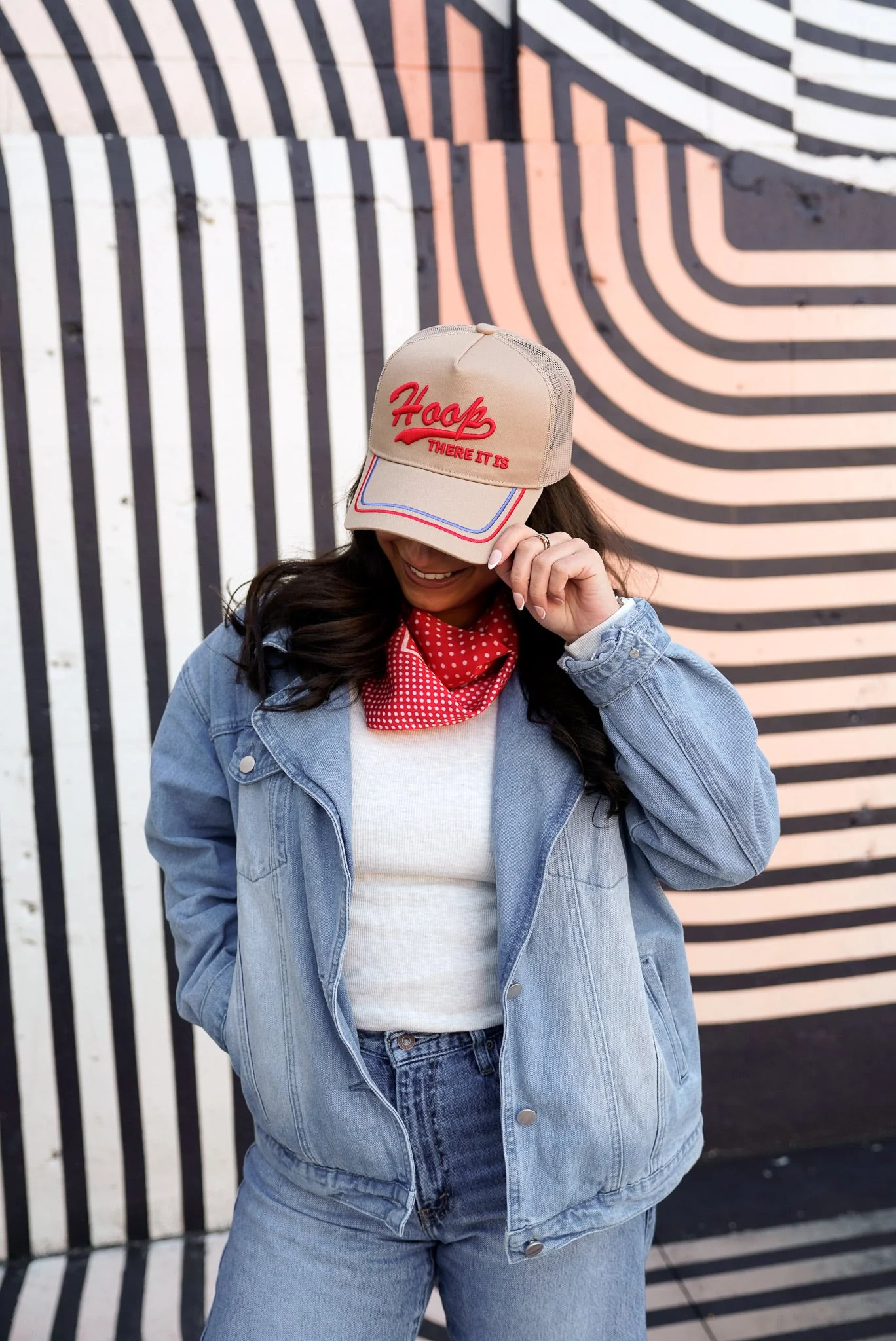 Hoop there it is - Tan Vintage Trucker Hat - Image 7