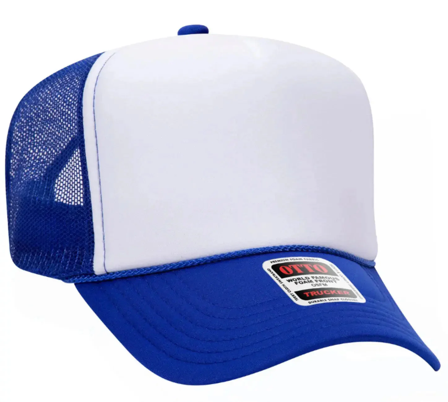 Hot Mess Neon Pink Design Adult Otto Foam Trucker Hat - Image 10
