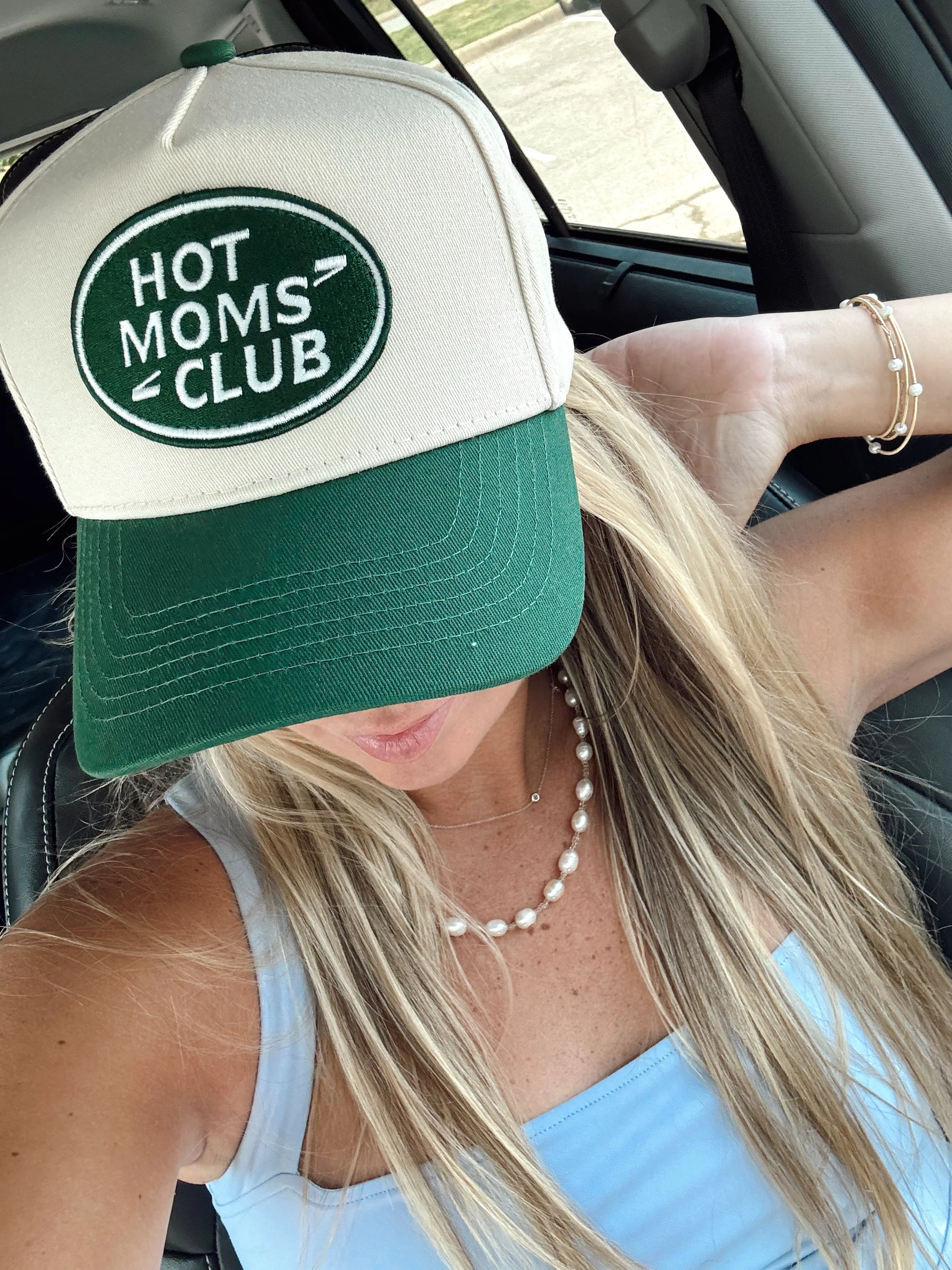 Hot Moms Club - Green Vintage Trucker Hat - Image 2