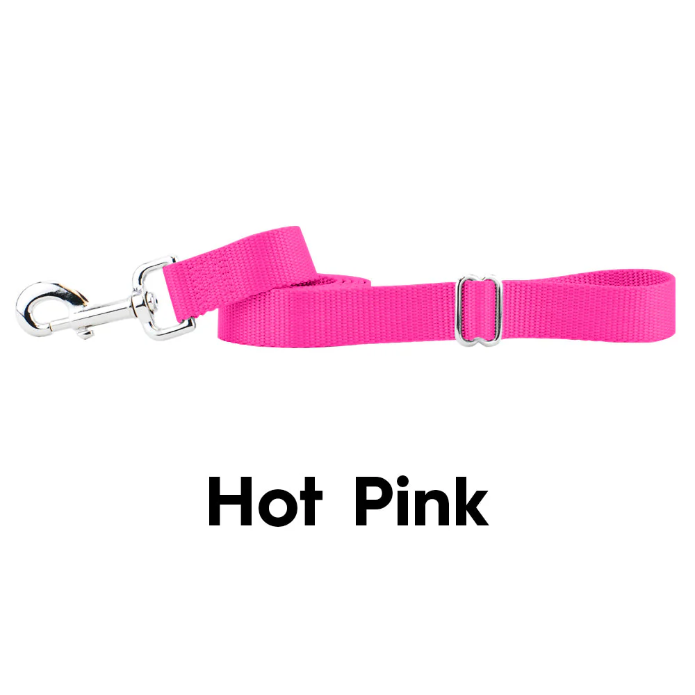 Hot Pink Nylon Dog Leash - Image 2